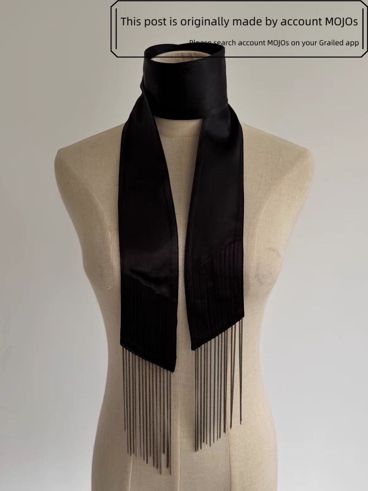 Maison Margiela Maison Margiela 14AW Silk Chain Attached Scarf mojos Size ONE SIZE - 5 Thumbnail