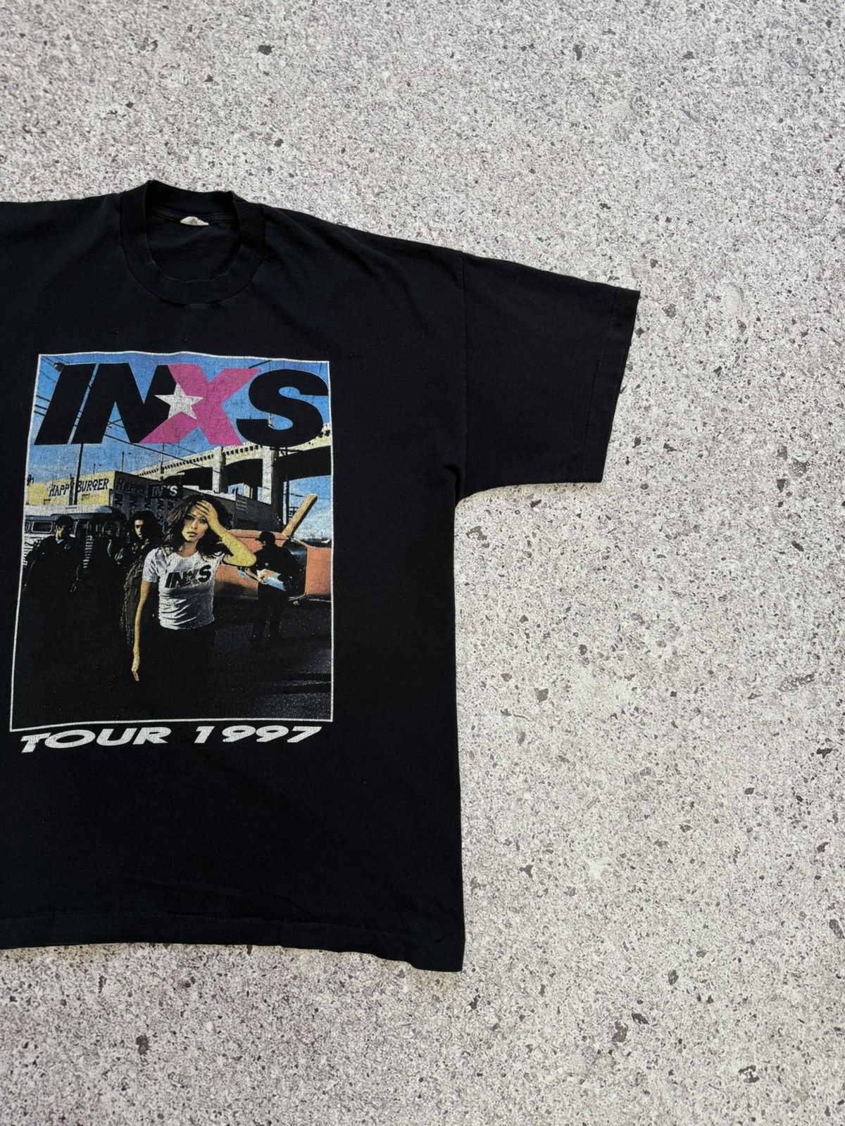 Band Tees × Vintage Vintage INXS Rock Band Retro Tour 1997 T-Shirt Y2K Hype Size US XL / EU 56 / 4 - 5 Thumbnail