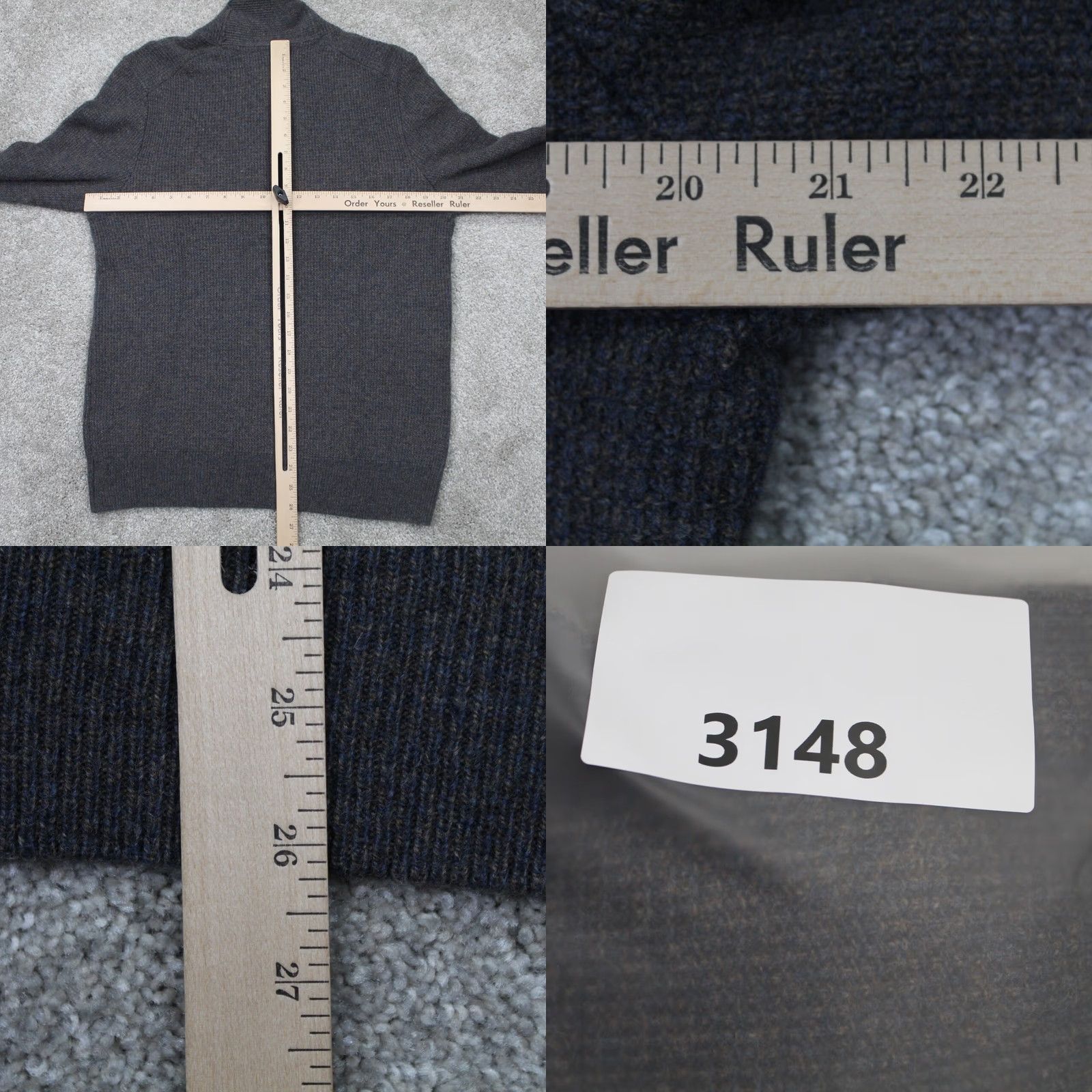 Joseph Abboud Joseph Abboud Sweater Mens Large Gray Shawl Neck Wool/Nylon Pullover Sweatshirt Shirt Size US L / EU 52-54 / 3 - 8 Thumbnail