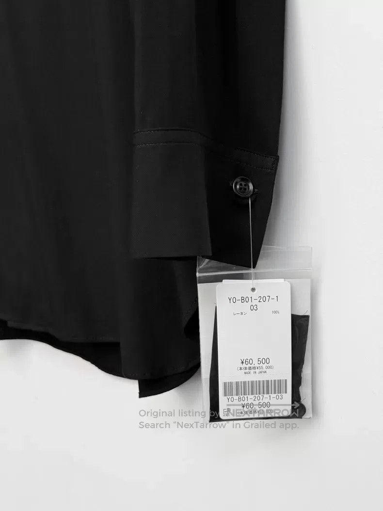 Yohji Yamamoto Yohji Yamamoto Open Neck Drape Long Sleeve Shirt Size US L / EU 52-54 / 3 - 5 Thumbnail