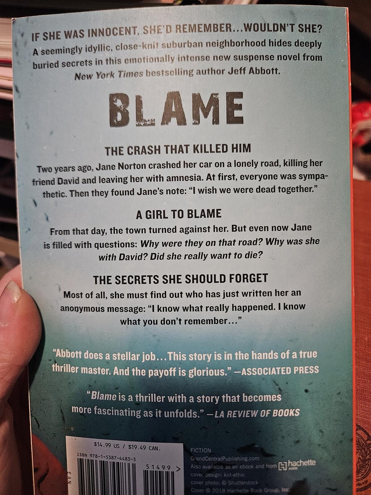 Other Blame by Jeff Abbott Size ONE SIZE - 3 Thumbnail