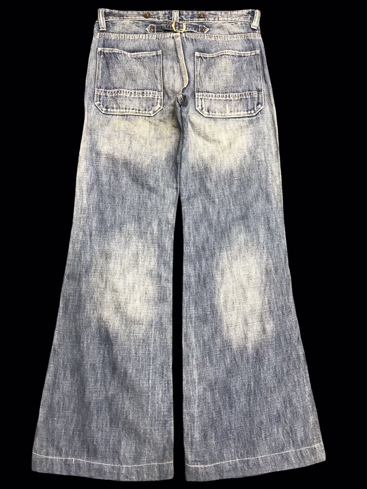 Japanese Brand 💥BELL BOTTOM💥BACK NUMBER LIGHT LOW RISE BAKER DENIM F415 Size US 30 / EU 46 - 2 Thumbnail