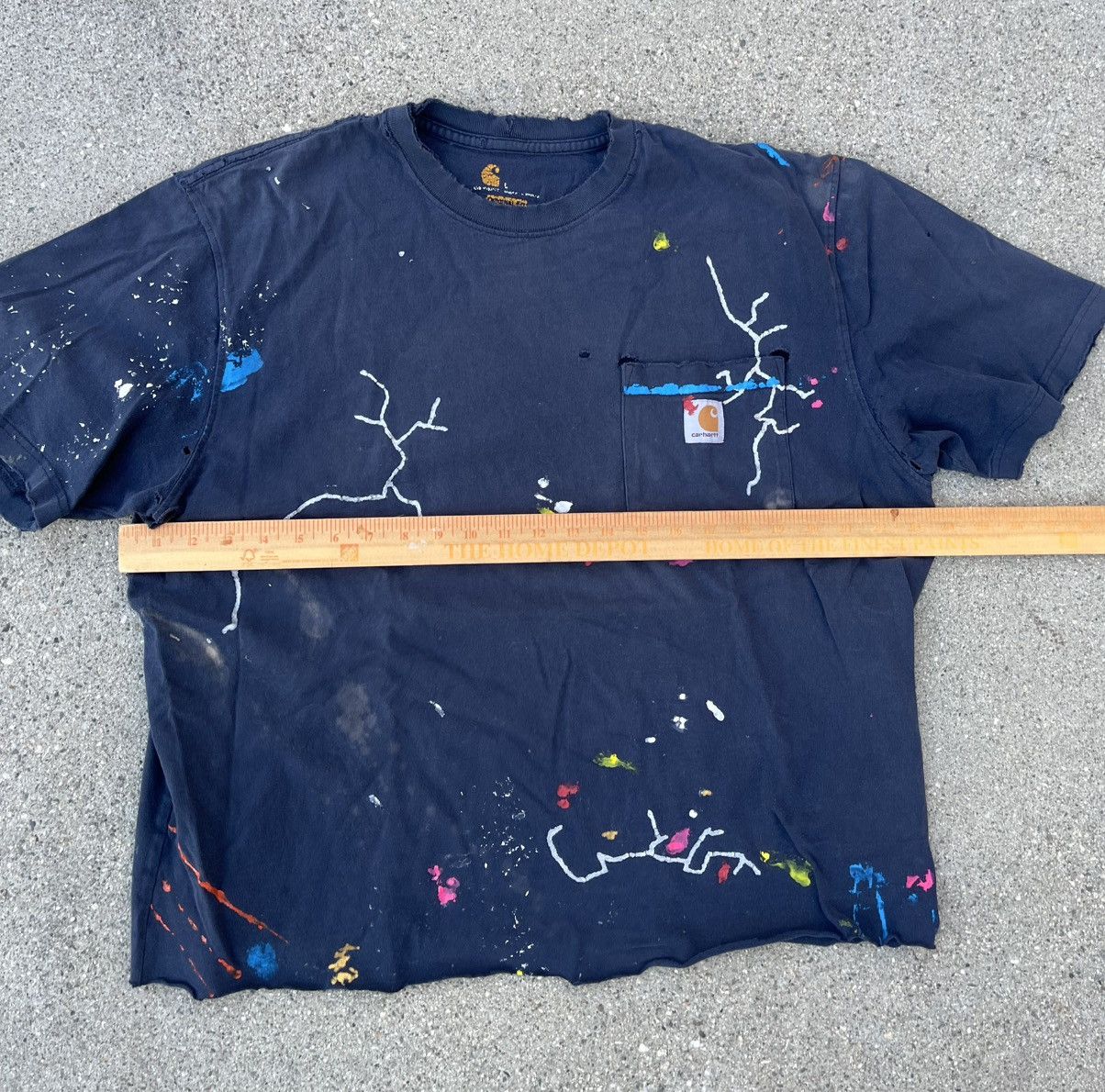Carhartt Custom Carhartt T-Shirt Sun Fade Thrashed Distressed Pocket Size US L / EU 52-54 / 3 - 4 Thumbnail