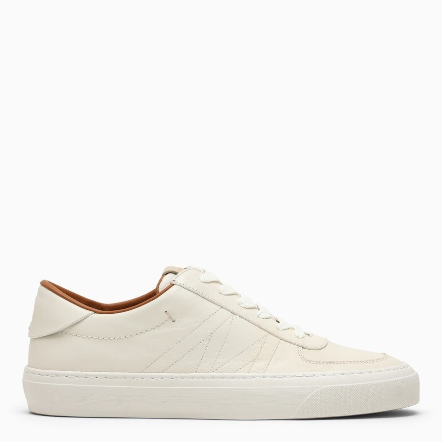 image of Moncler O1D2Blof0424 Leather Trainers In Beige Shoes, Men's (Size 7)