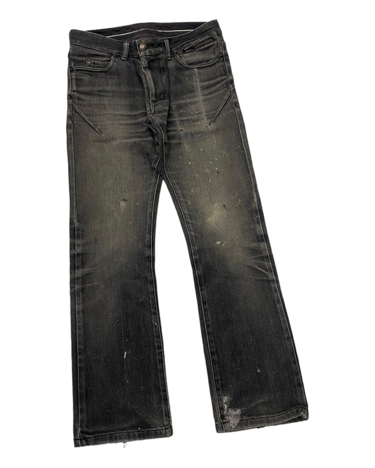 If Six Was Nine × Katharine Hamnett London KATHARINE HAMNETT LONDON DISTRESS BLACK DENIM JEANS Size US 30 / EU 46 - 3 Thumbnail