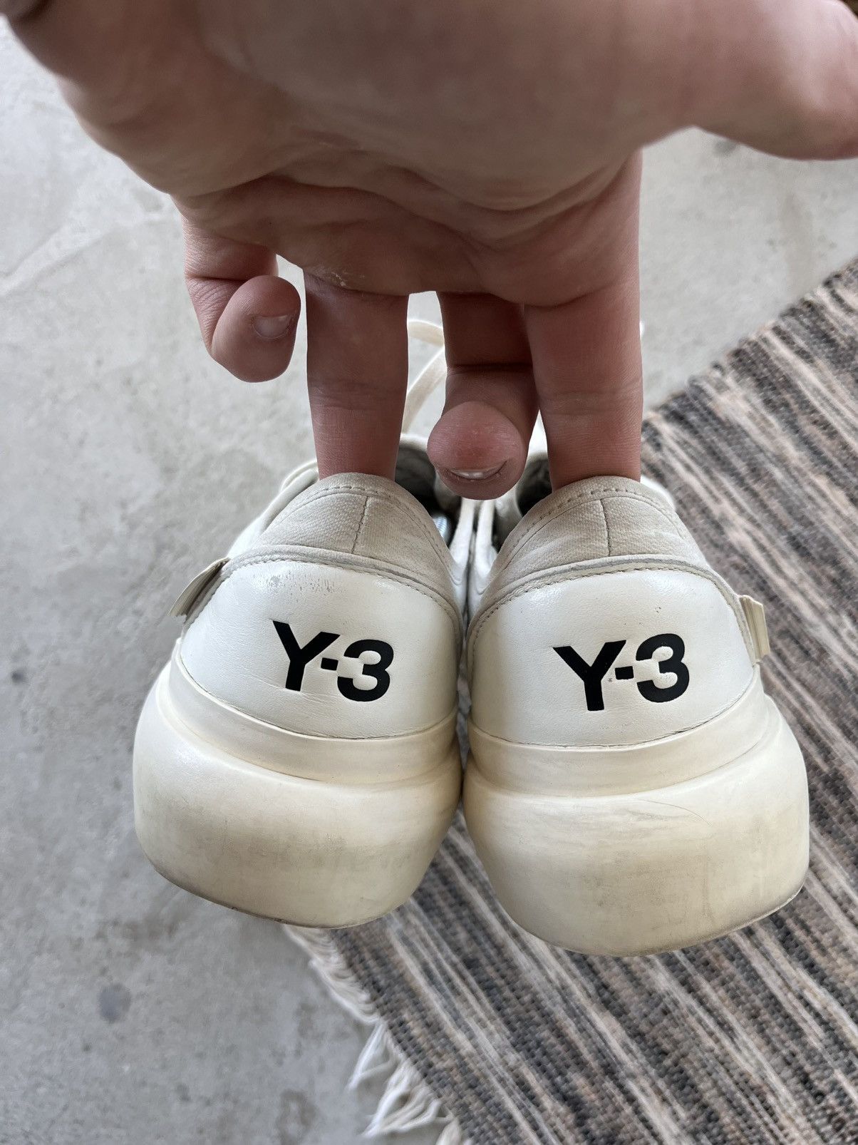 Adidas × Y-3 Vintage Adidas Y3 Ajatu Court Low Sneakers White Leather Y2K Size US 11 / EU 44 - 15 Thumbnail