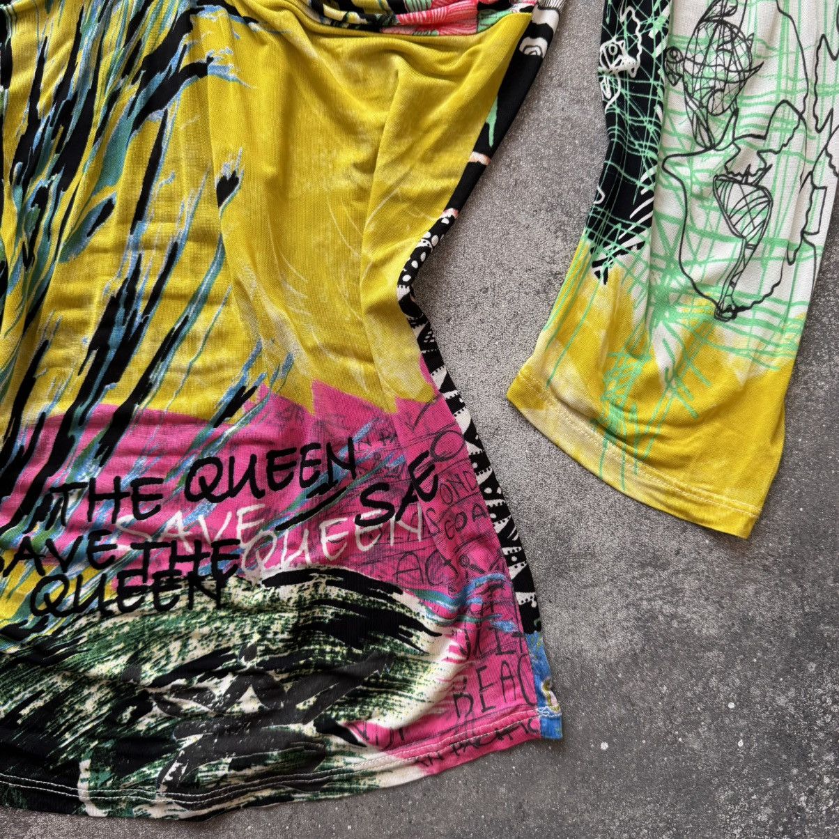 20471120 Save the Queen Y2K Crazy Multicolour Mesh Blouse Size L / US 10 / IT 46 - 8 Thumbnail