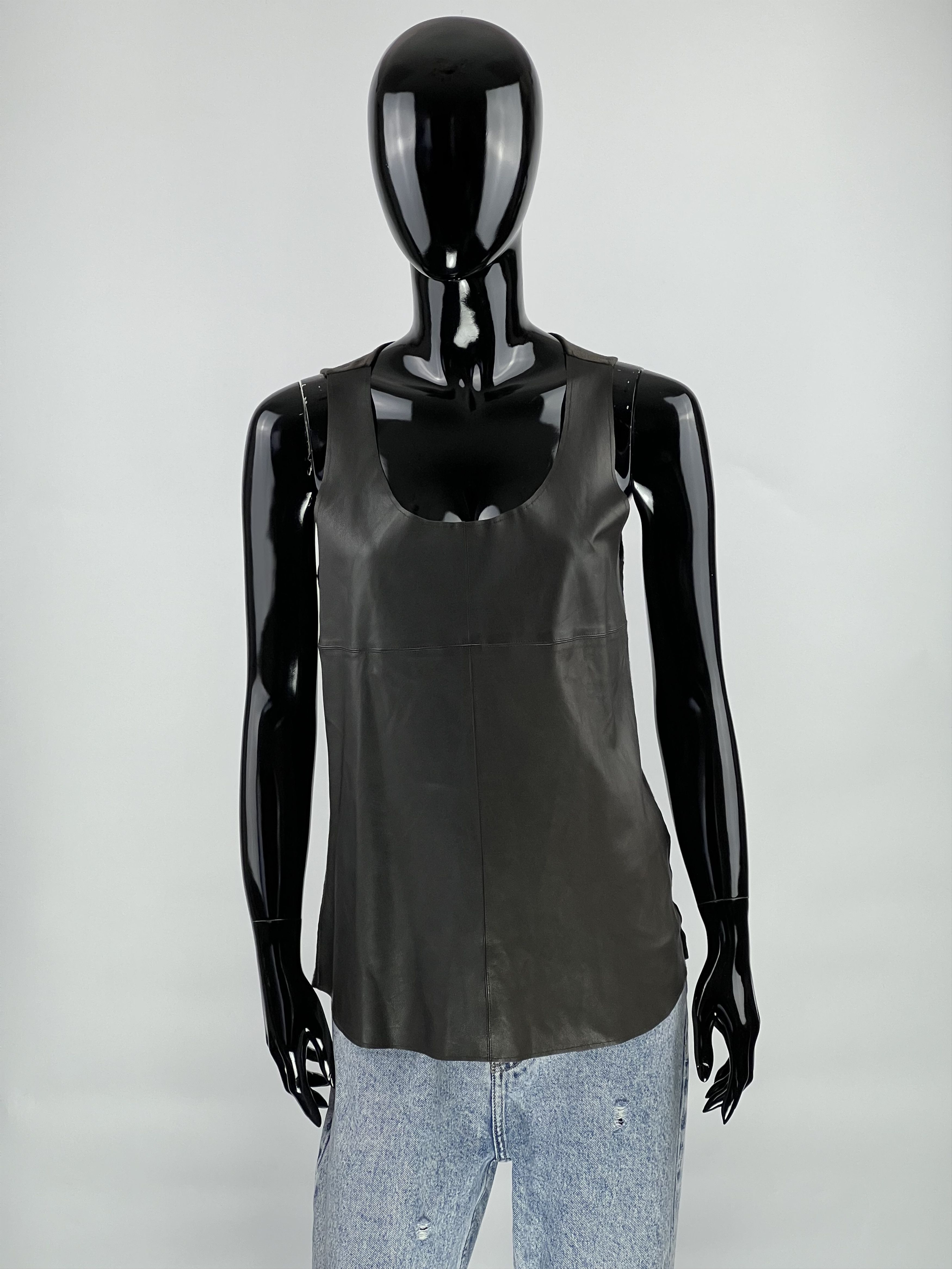 MAJESTIC FILATURES Majestic Filatures Front Leather Tank Top Size 1 Size S / US 4 / IT 40 - 1 Thumbnail