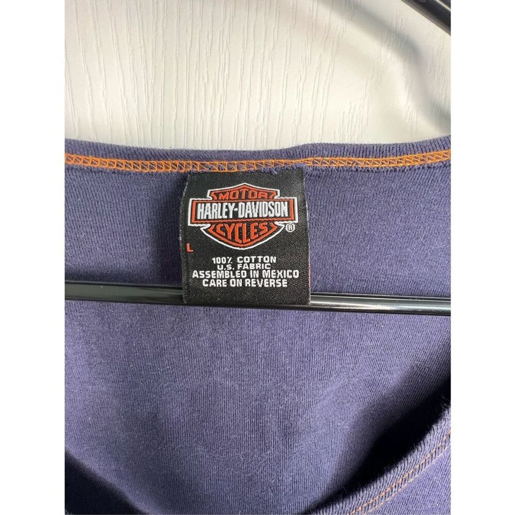 Harley Davidson Harley Davidson Short Sleeve T-Shirt With Leather Strands Size L / US 10 / IT 46 - 3 Thumbnail