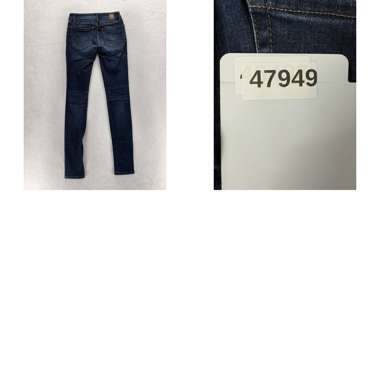 BKE BKE Stella Skinny Jeans Womens 25L Blue Low Rise Stretch Denim Grunge Y2K Skinny Jeans Womens Blue 25L 33in? Size 42" / US 20 - 9 Thumbnail
