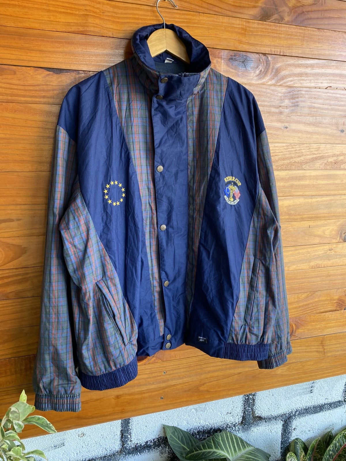 Vintage Vintage Proquip Ryder Cup Gore-Tex Jacket Plaid Panel Blue Size US M / EU 48-50 / 2 - 5 Thumbnail