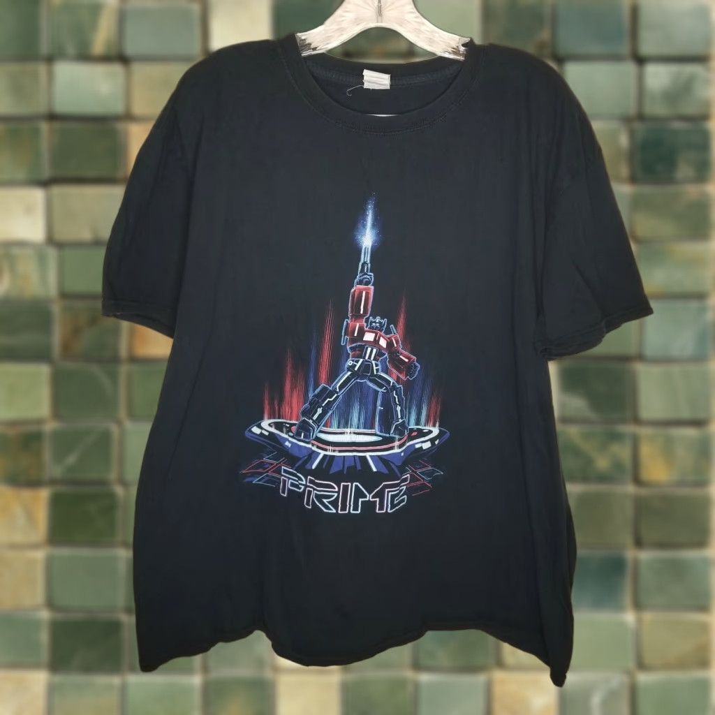 Gildan VINTAGE Gildan Optimus Prime Graphic T-Shirt 2XL Black Mens Size US XXL / EU 58 / 5 - 1 Thumbnail