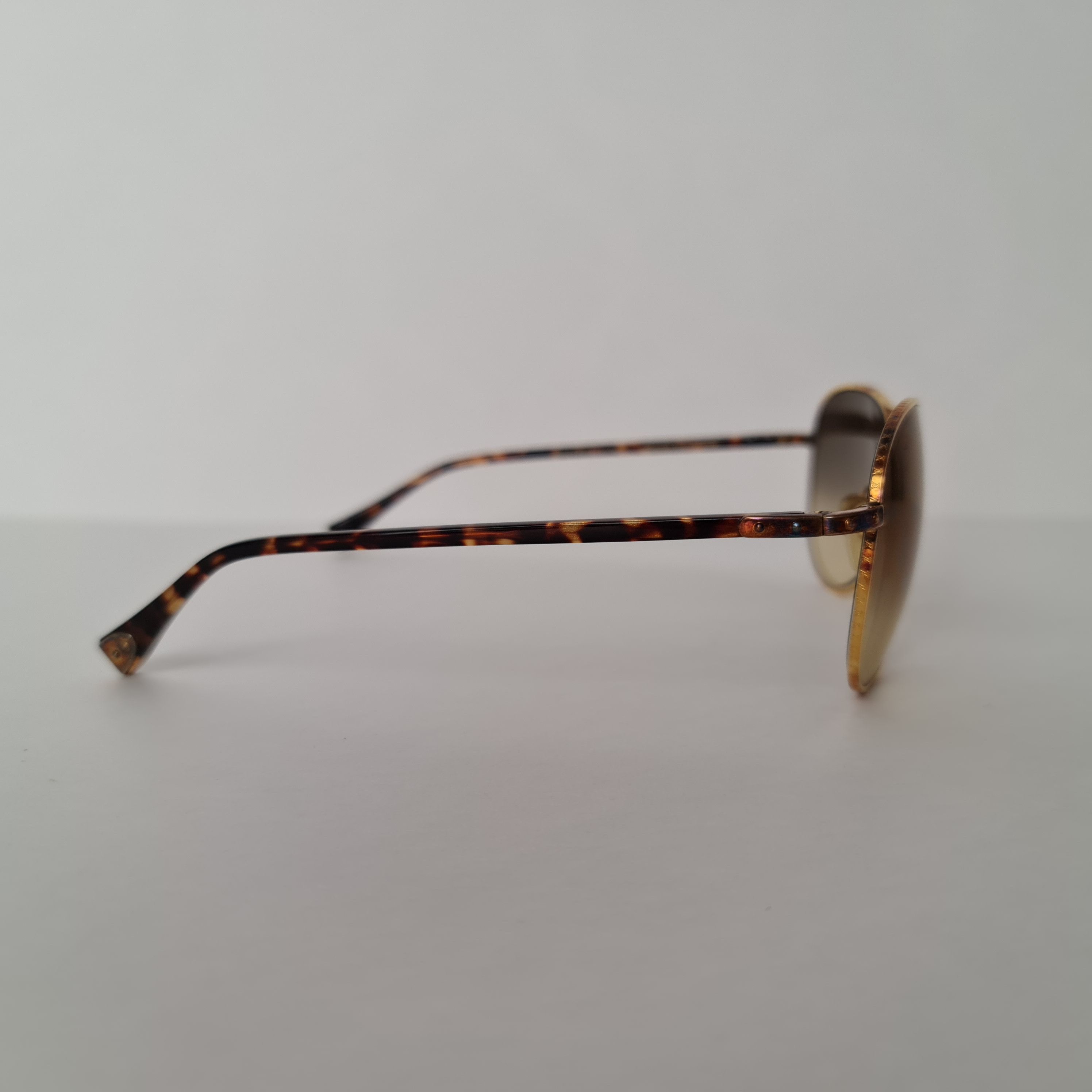 Louis Vuitton Louis Vuitton Goldtone Monogram Pilote Sunglasses Size ONE SIZE - 3 Thumbnail