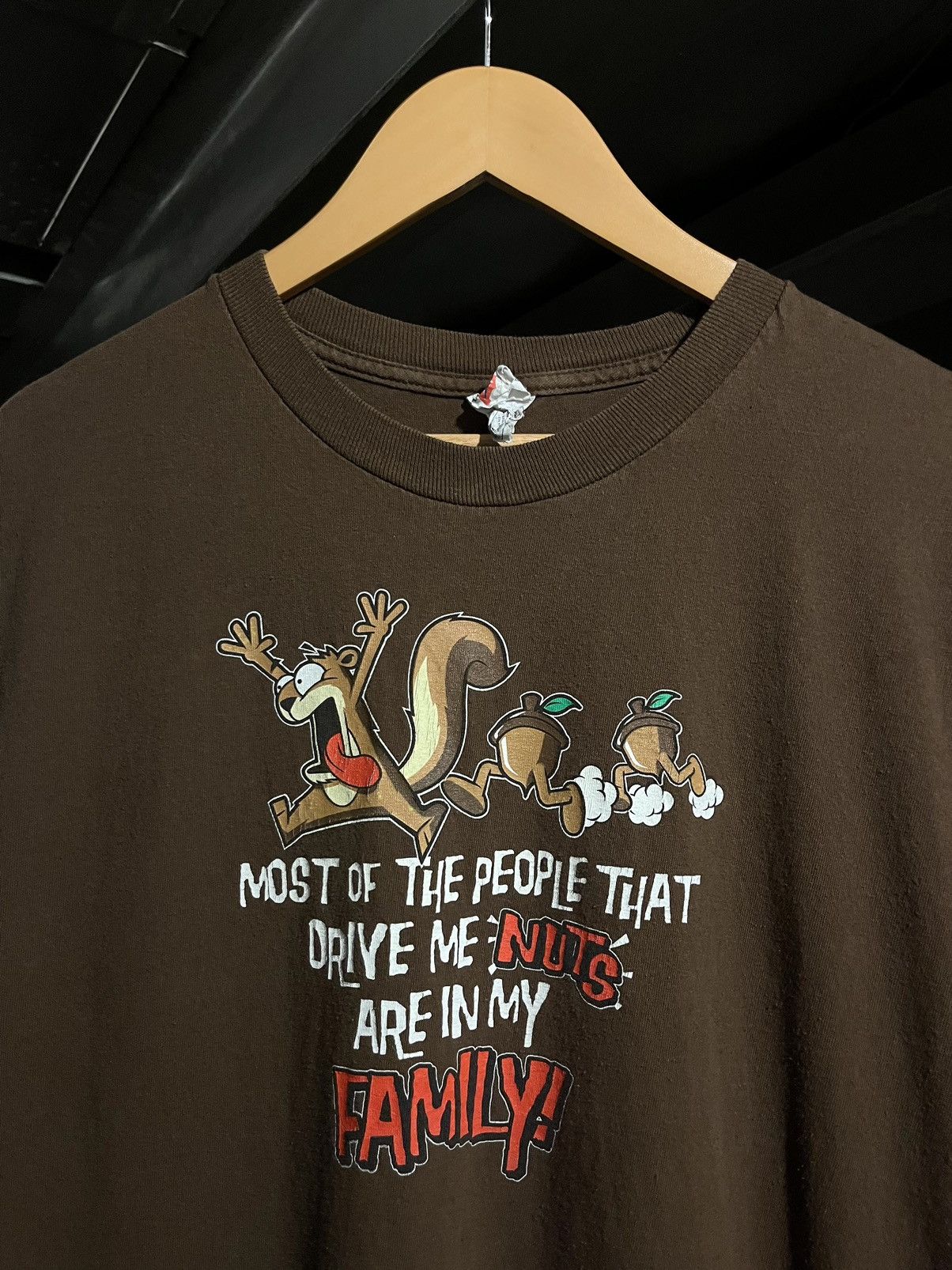 Vintage VINTAGE Y2K ADULT HUMOR "DRIVE ME NUTS” SQUIRREL T-SHIRT Size US L / EU 52-54 / 3 - 1 Thumbnail