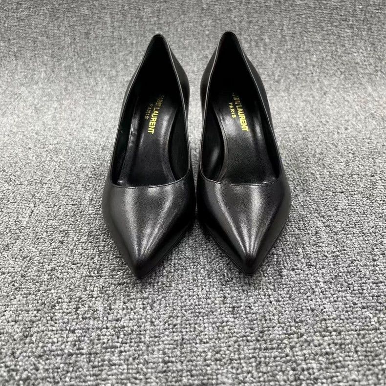 Saint Laurent Paris Saint laurent paris Black glossy lambskin pumps High Heels Size US 5.5 / IT 35.5 - 2 Thumbnail