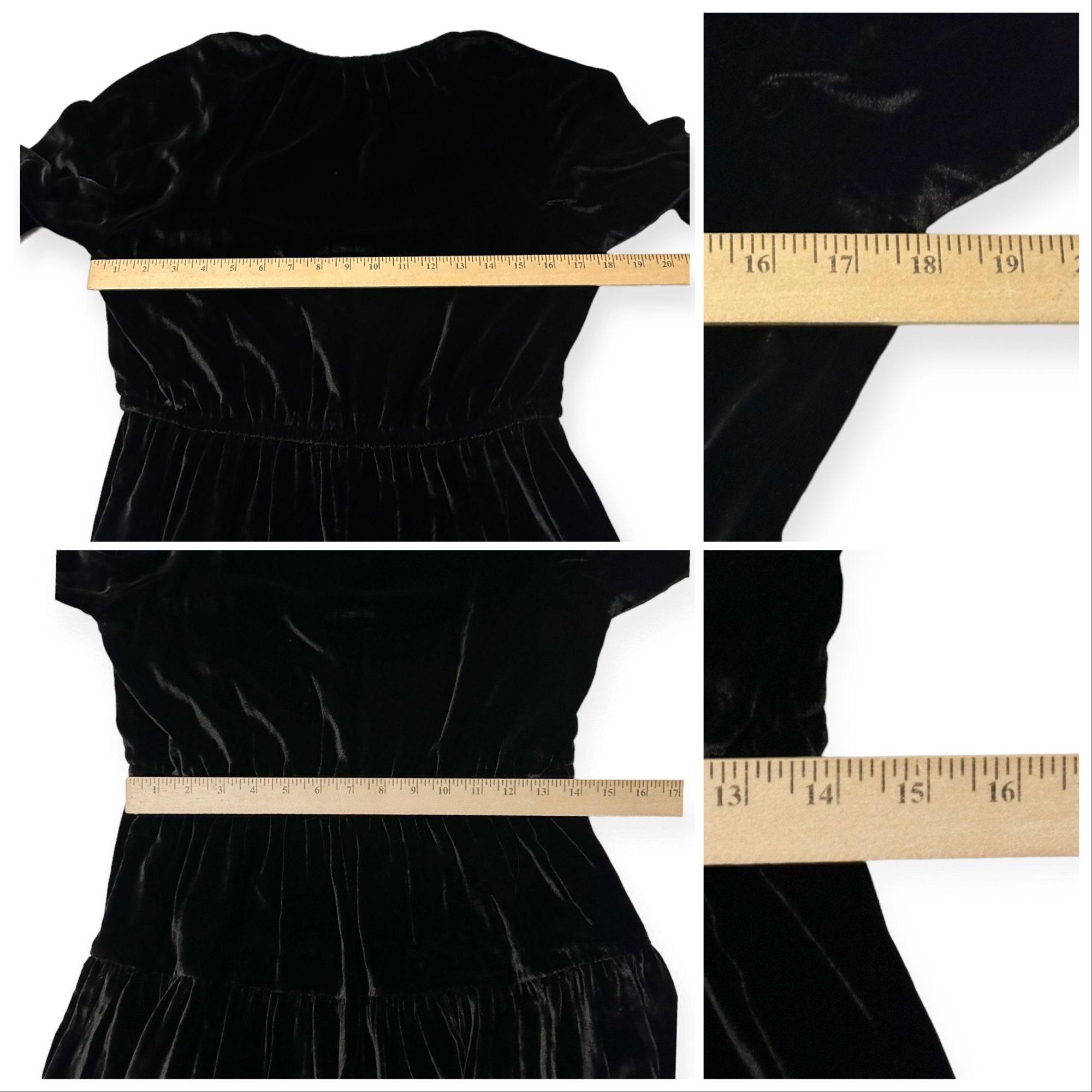 Ulla Johnson ULLA JOHNSON Audrey Tiered Puff-sleeve Velvet Mini Dress In Size M / US 6-8 / IT 42-44 - 12 Thumbnail