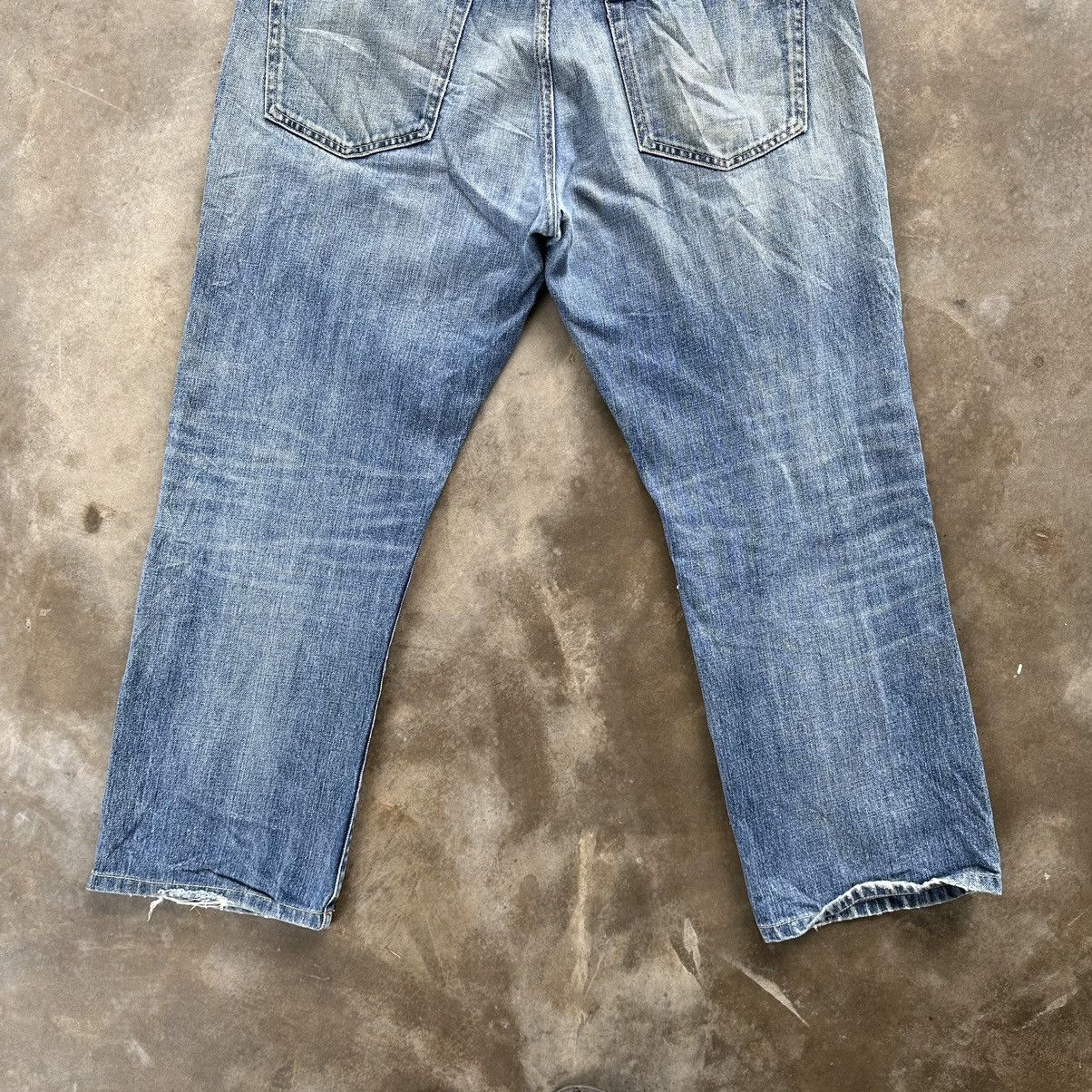 Japanese Brand Vintage Japanese Distressed Faded Denim Jean Pant W38 Size US 38 / EU 54 - 11 Thumbnail