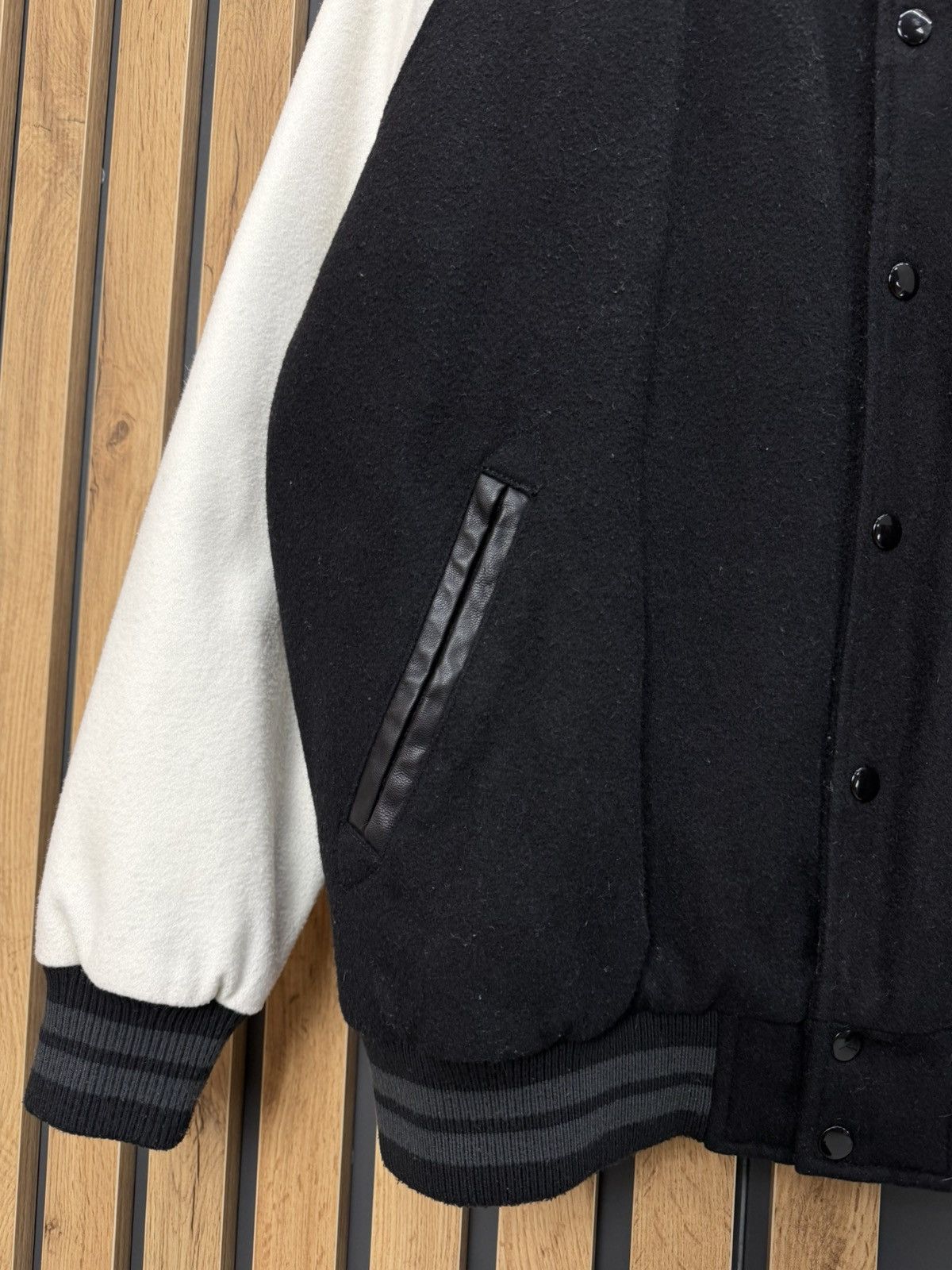 Stussy Stussy Varsity Wool Jacket Big Logo Black Size M Size US M / EU 48-50 / 2 - 5 Thumbnail