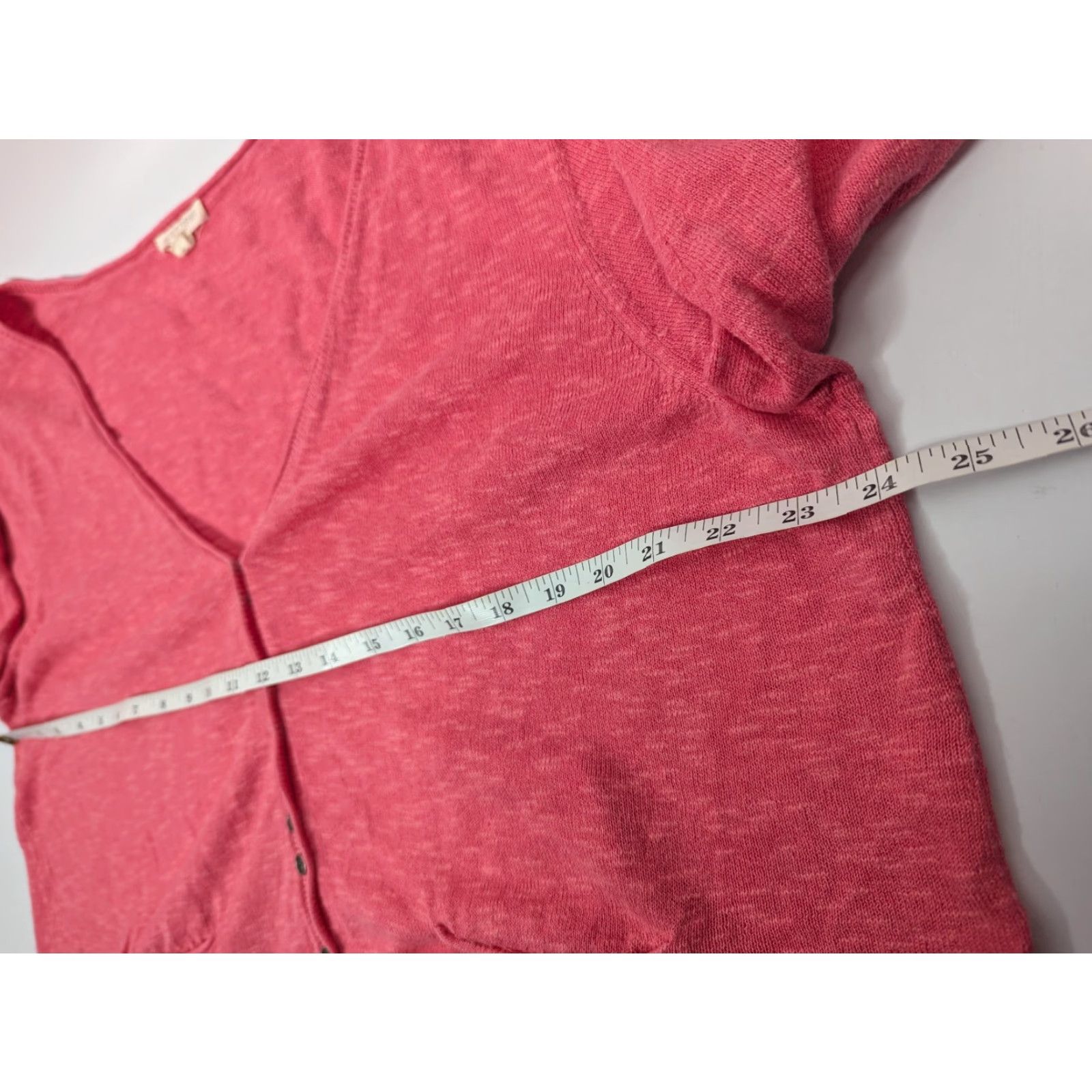 Eileen Fisher Eileen Fisher Cardigan V-Neck Jacket Womens 1X Pink Linen Cotton Cozy Classic Knit Pockets Dolman Sleeve Button Contemporary Casual Size XL / US 12-14 / IT 48-50 - 5 Thumbnail