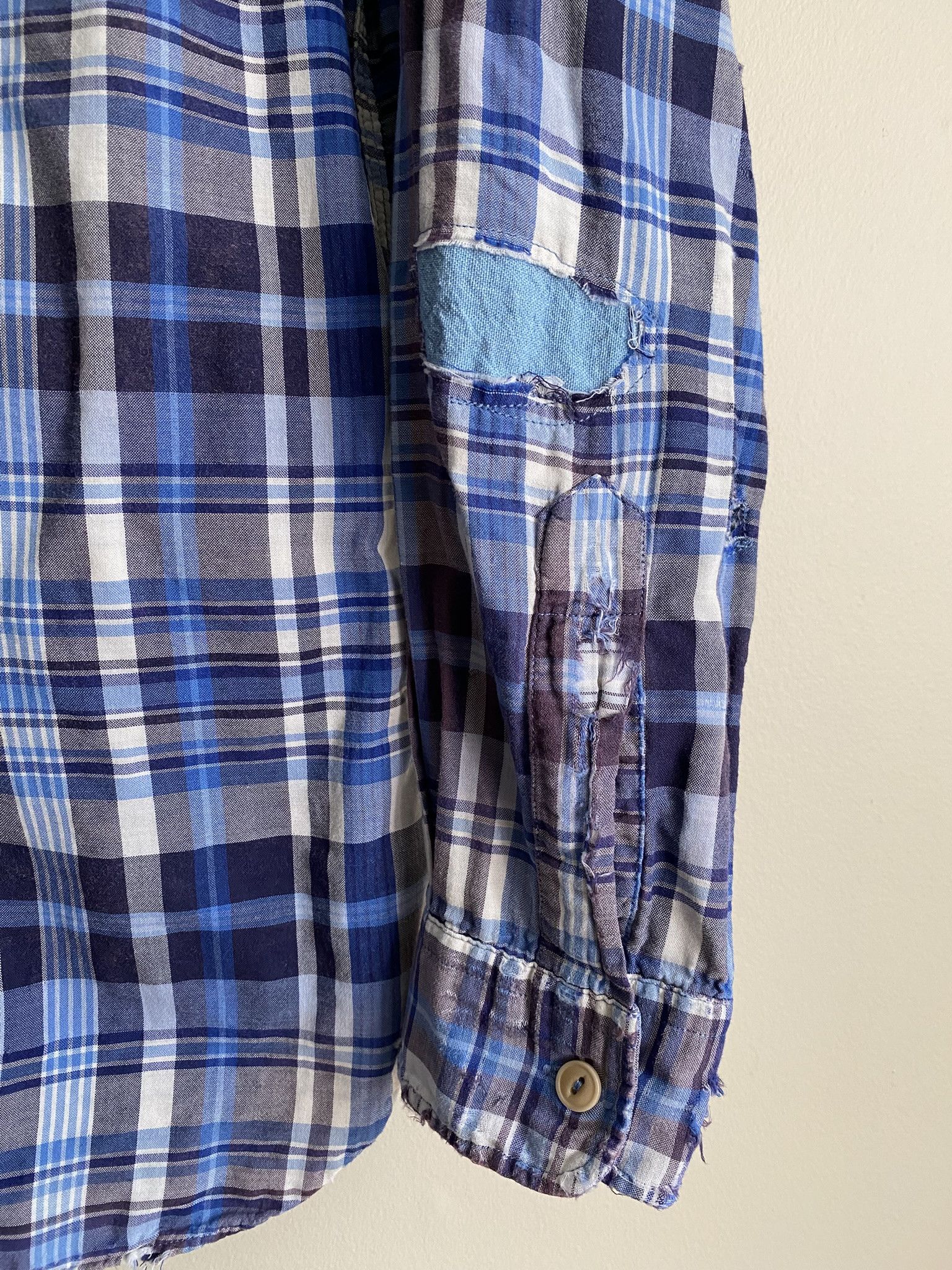Vintage Sunfade & Repair Double Cloth Flannel Shirt Size US S / EU 44-46 / 1 - 16 Thumbnail