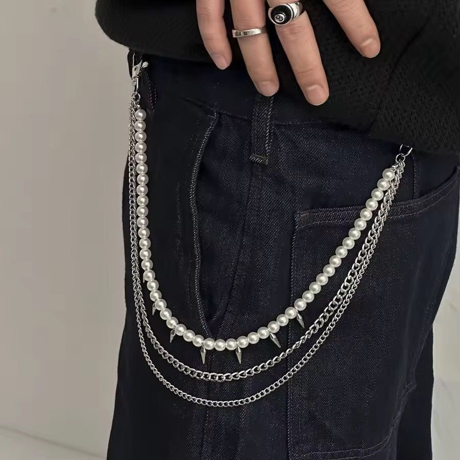 Jewelry Punk Beads Waist Wallet Pants Chain Size ONE SIZE - 2 Thumbnail