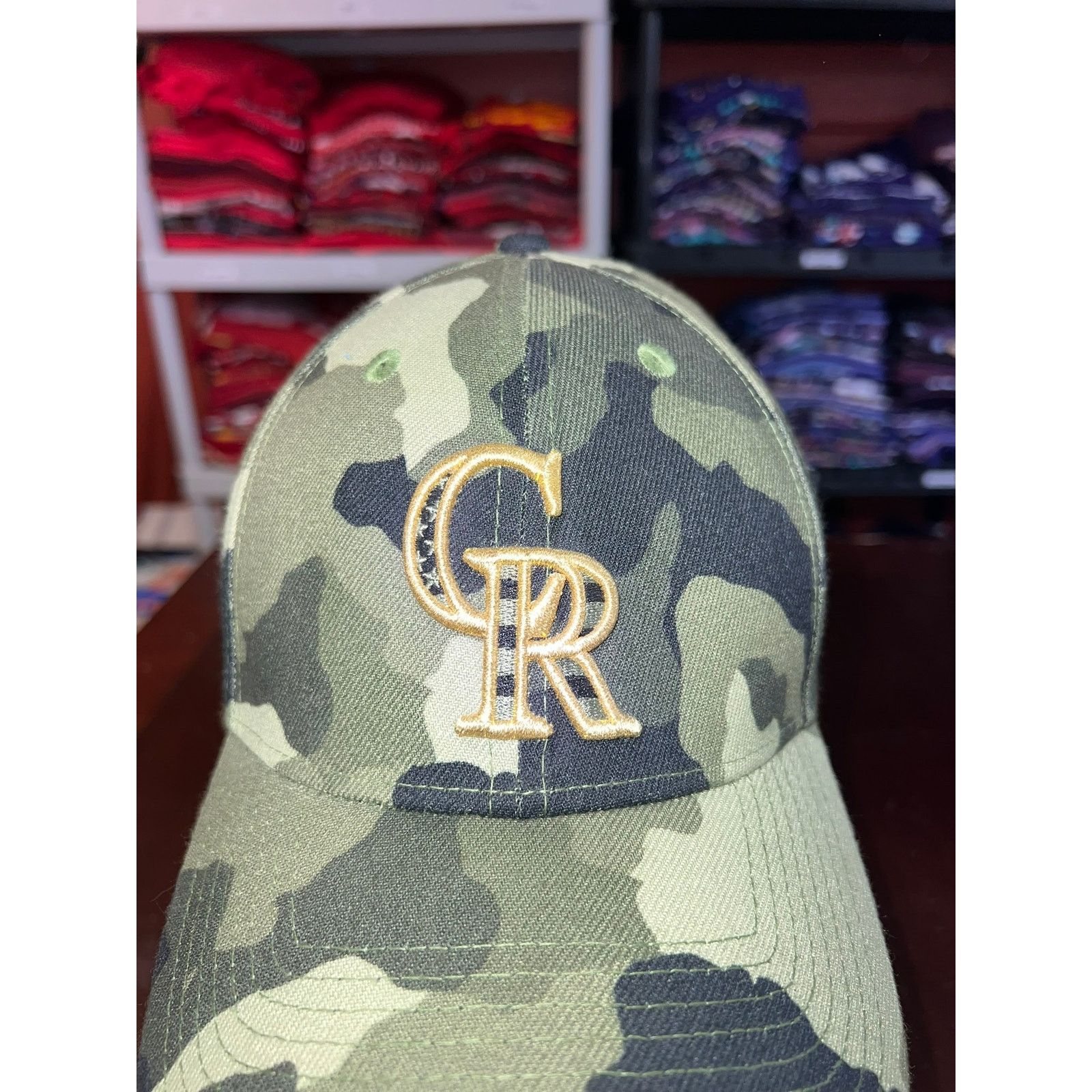 New Era Colorado Rockies Camo Hat Armed Forces Day MLB Cap L/XL Size ONE SIZE - 2 Thumbnail