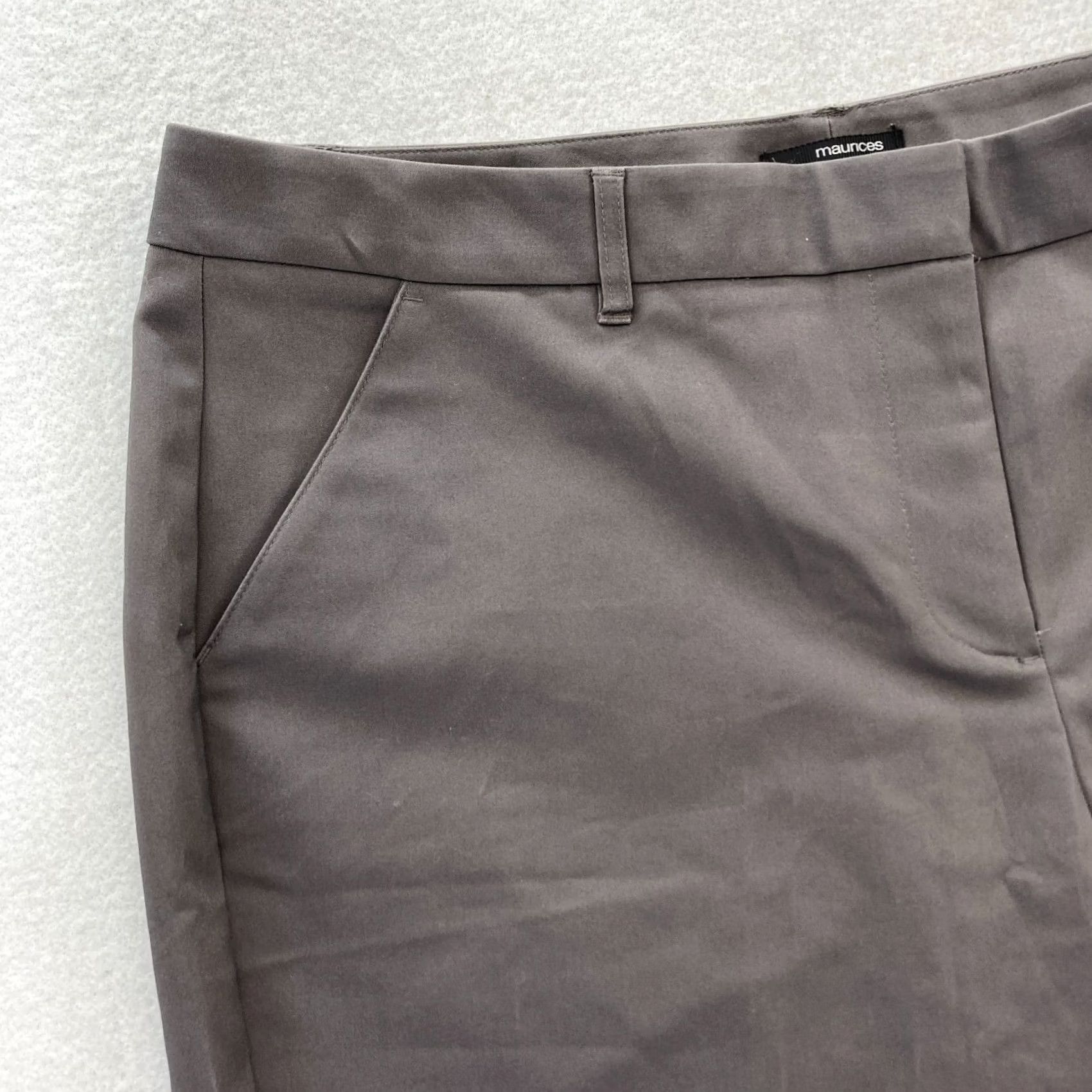 Vintage Maurices Smart Crop Womens 15/16 Gray Stretch Fabric Mid Rise Capri Casual NWT Size ONE SIZE - 3 Thumbnail