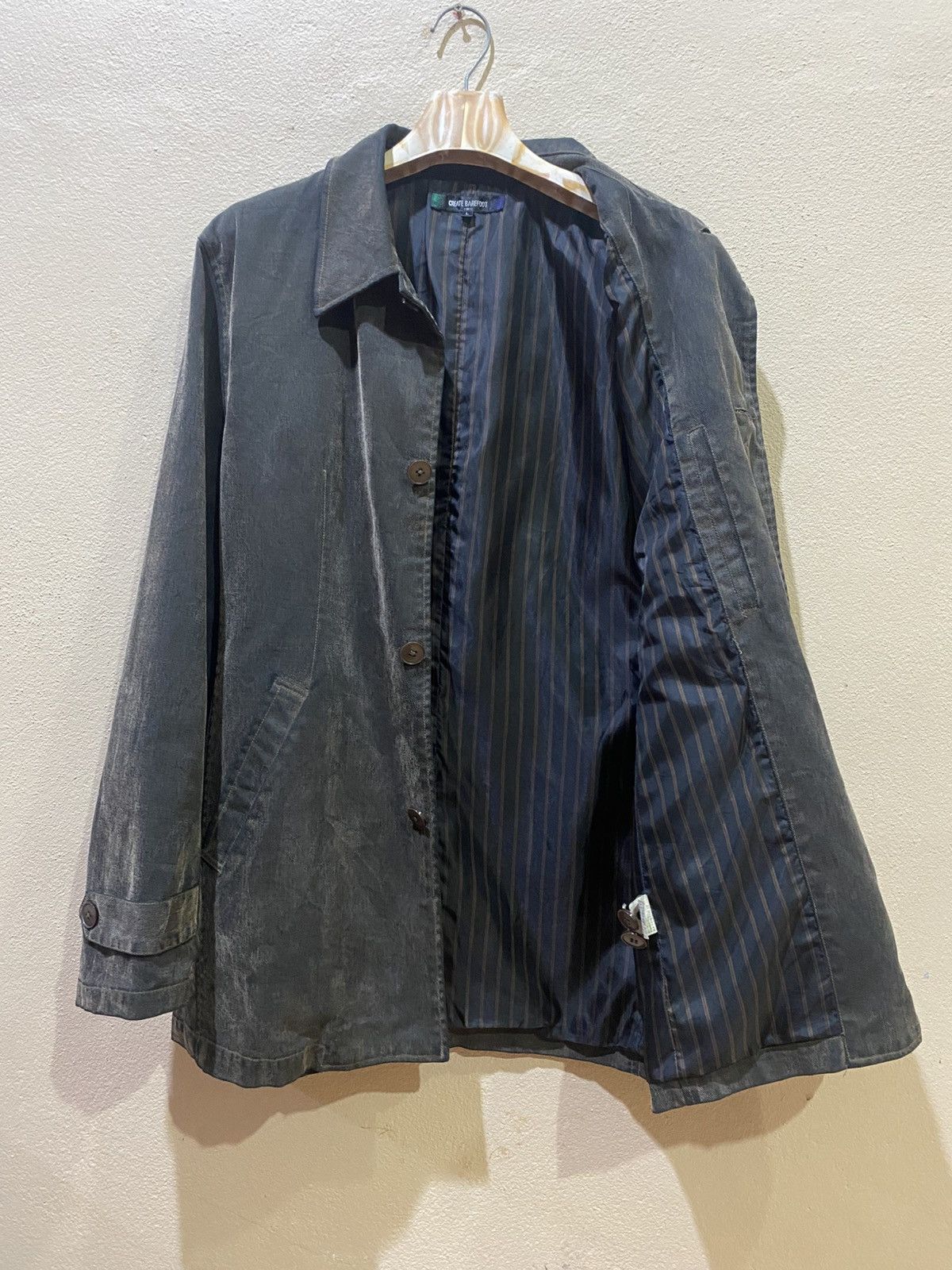 Japanese Brand Create Barefoot Denim Coat Jacket Size US L / EU 52-54 / 3 - 2 Thumbnail