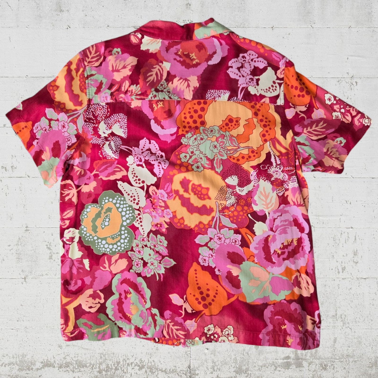 Vintage Vintage Pink Floral Silk Camp Shirt Size Medium Size M / US 6-8 / IT 42-44 - 5 Thumbnail
