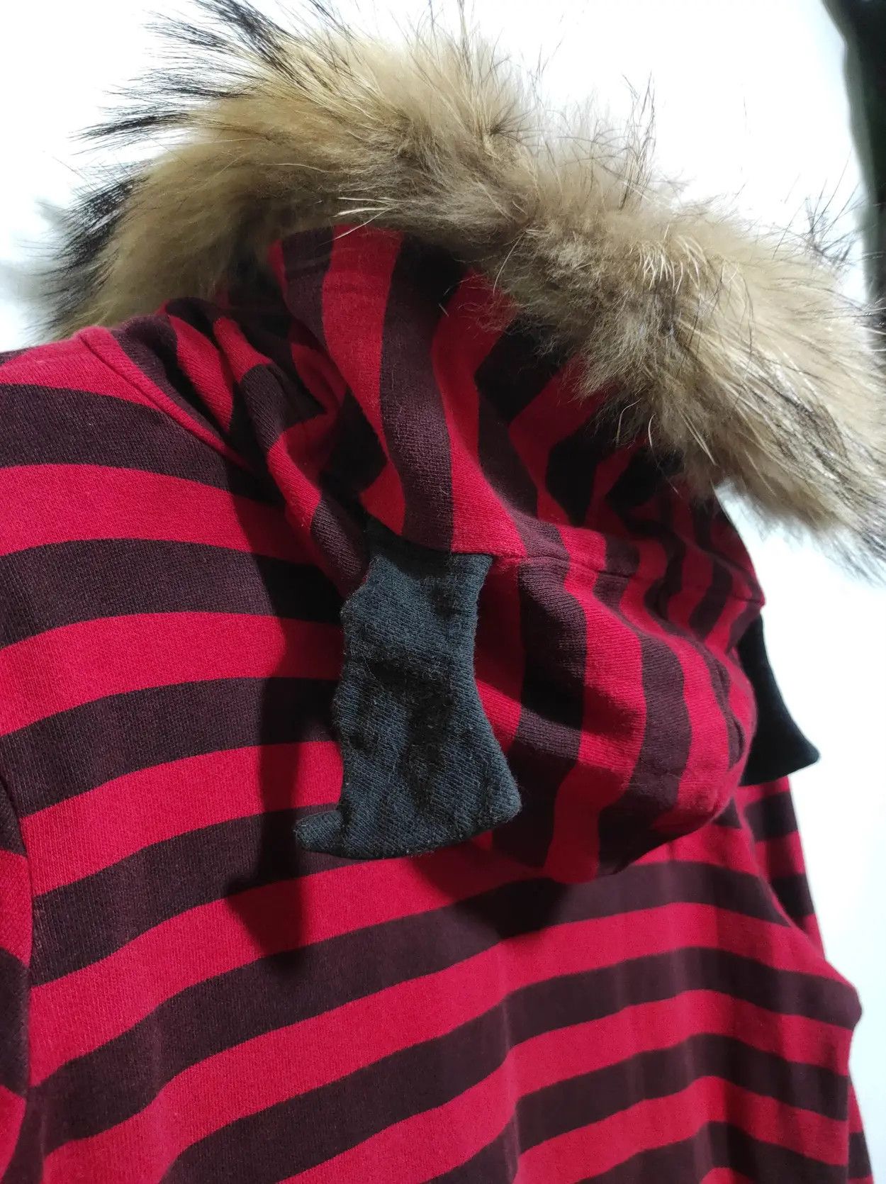 Japanese Brand Head Punk Skull stripe zip fur hoodie ifsix LGB style Size US S / EU 44-46 / 1 - 15 Thumbnail