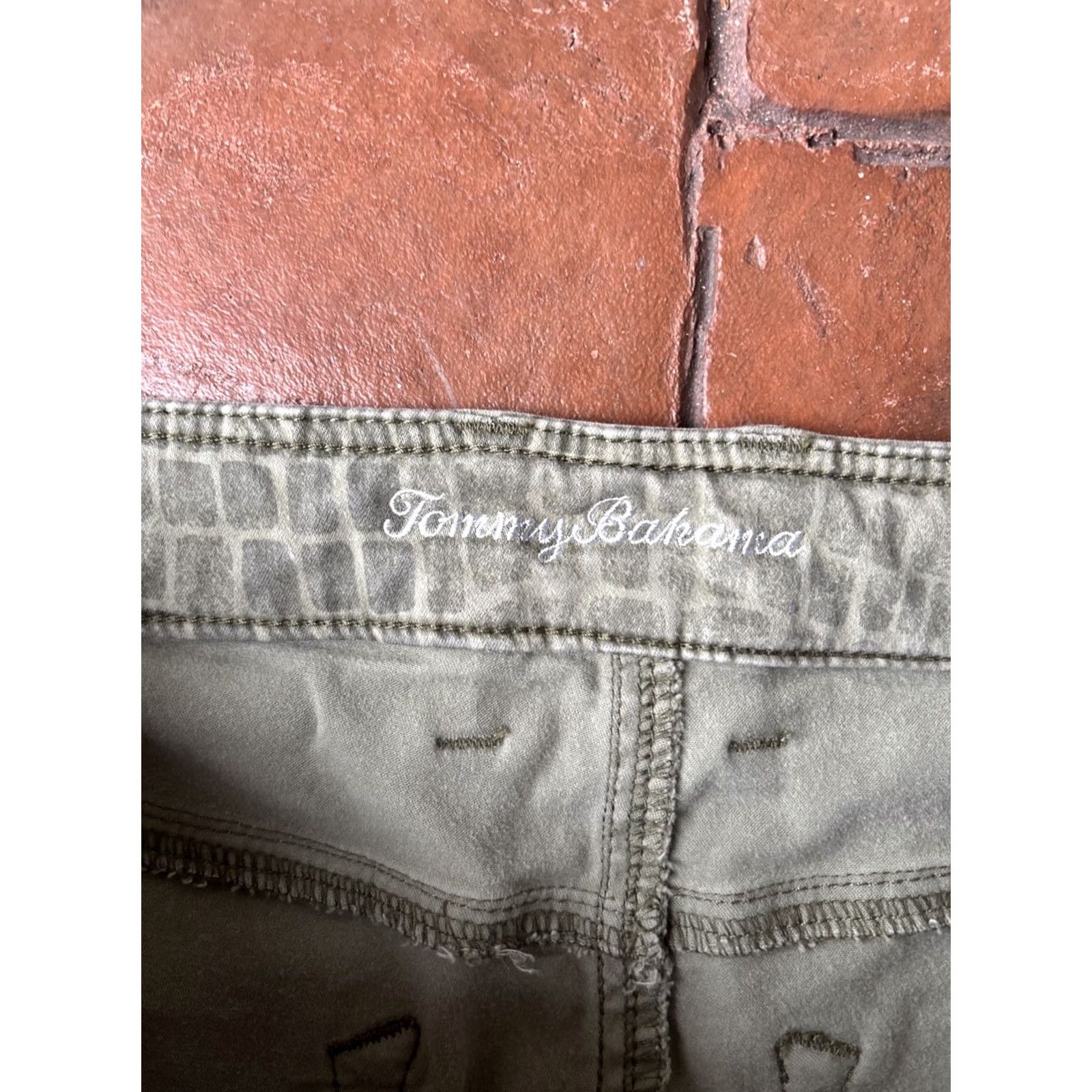 Tommy Bahama Tommy Bahama Pants Womens 8x28 Denim High Rise Ankle 5-Pocket Green Alligator Boracay Beach 80s Retro Tropical Slipping Monday? Size 30" / US 8 / IT 44 - 3 Thumbnail