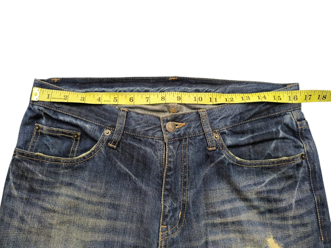 Japanese Brand PPFM Super Distressed Denim Size US 32 / EU 48 - 9 Thumbnail