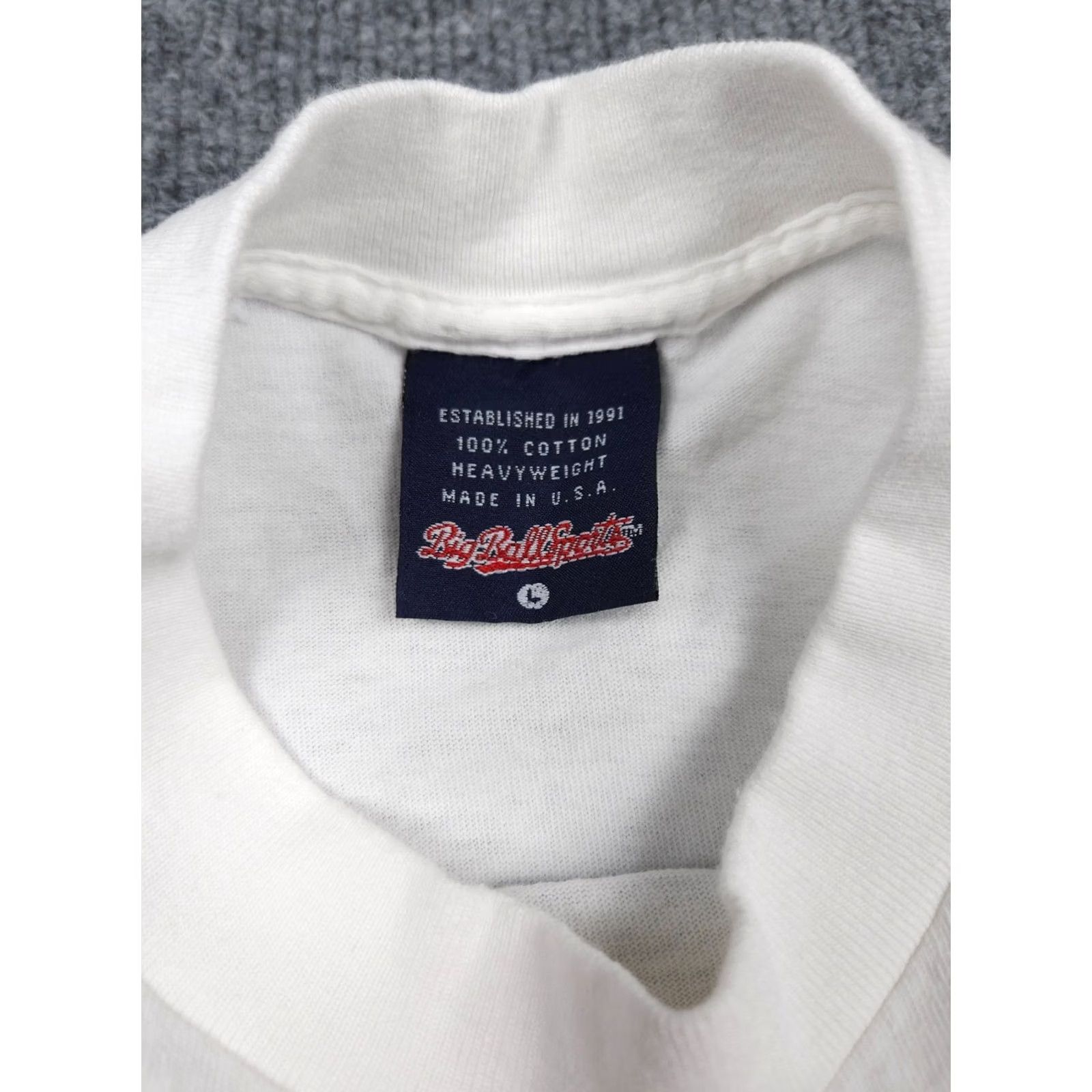 Vintage VINTAGE Big Ball Sports Shirt T-Shirt Men's Large White AOP Hockey Is Life Single Stitch 90s Sports Mens Size US L / EU 52-54 / 3 - 6 Thumbnail