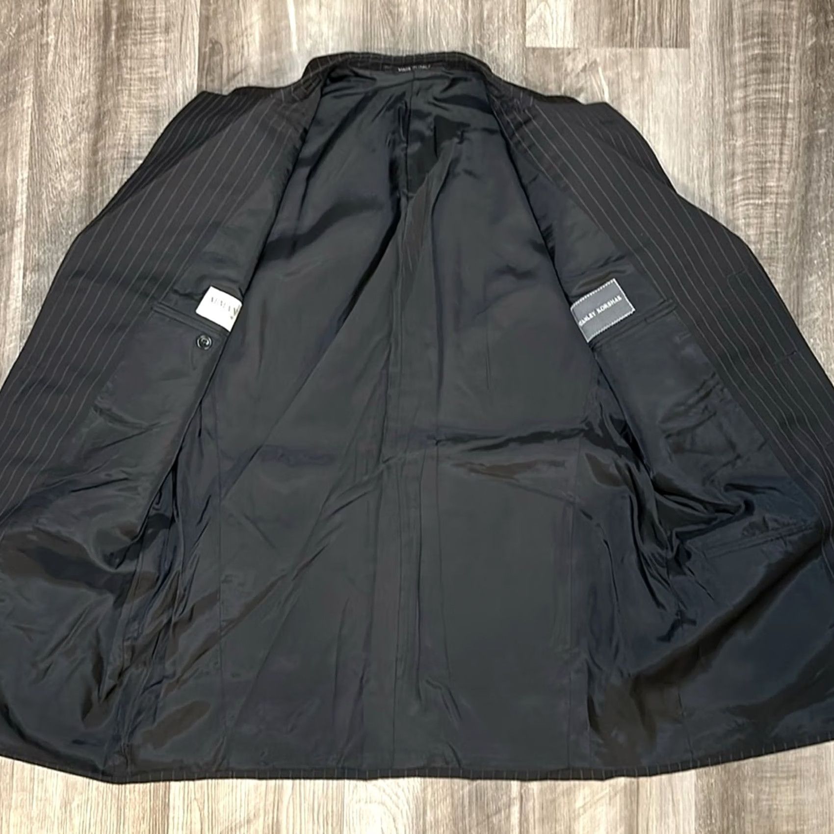 Armani Armani Collezioni Sport Coat Jacket - 40S Black Pinstripe Wool 2 Piece Mens Regular Size US XXS / EU 40 - 6 Thumbnail