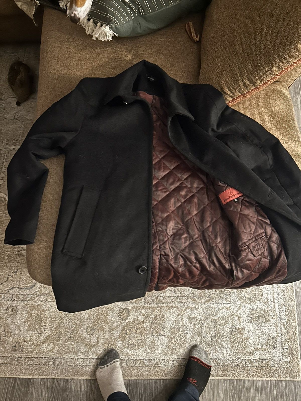 Jean Paul Gaultier Jean Paul Germain Top Coat with Red lining Size 42R - 2 Thumbnail