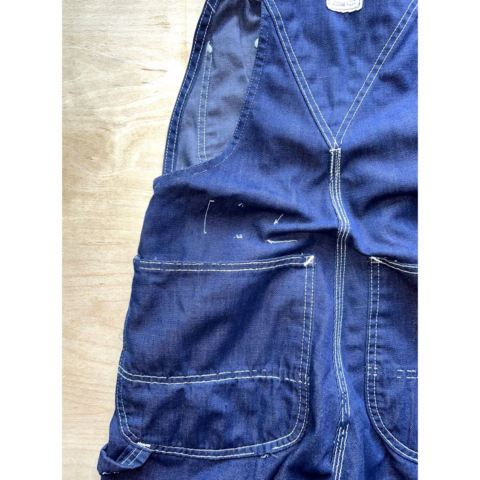 Lee VINTAGE Lee Union Made Worker Blue Denim Bibs Overalls USA Made 30x27 Mens Overalls Denim Bibs 30 27 Blue Size US 30 / EU 46 - 6 Thumbnail