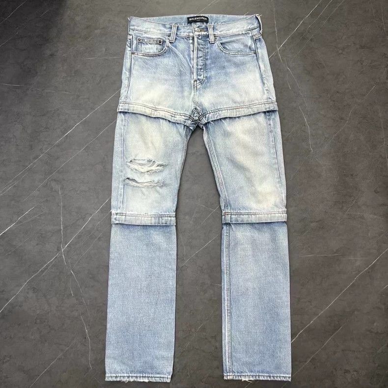 Balenciaga Balenciaga Three-section Detachable Denim Pants Size US 29 - 1 Thumbnail