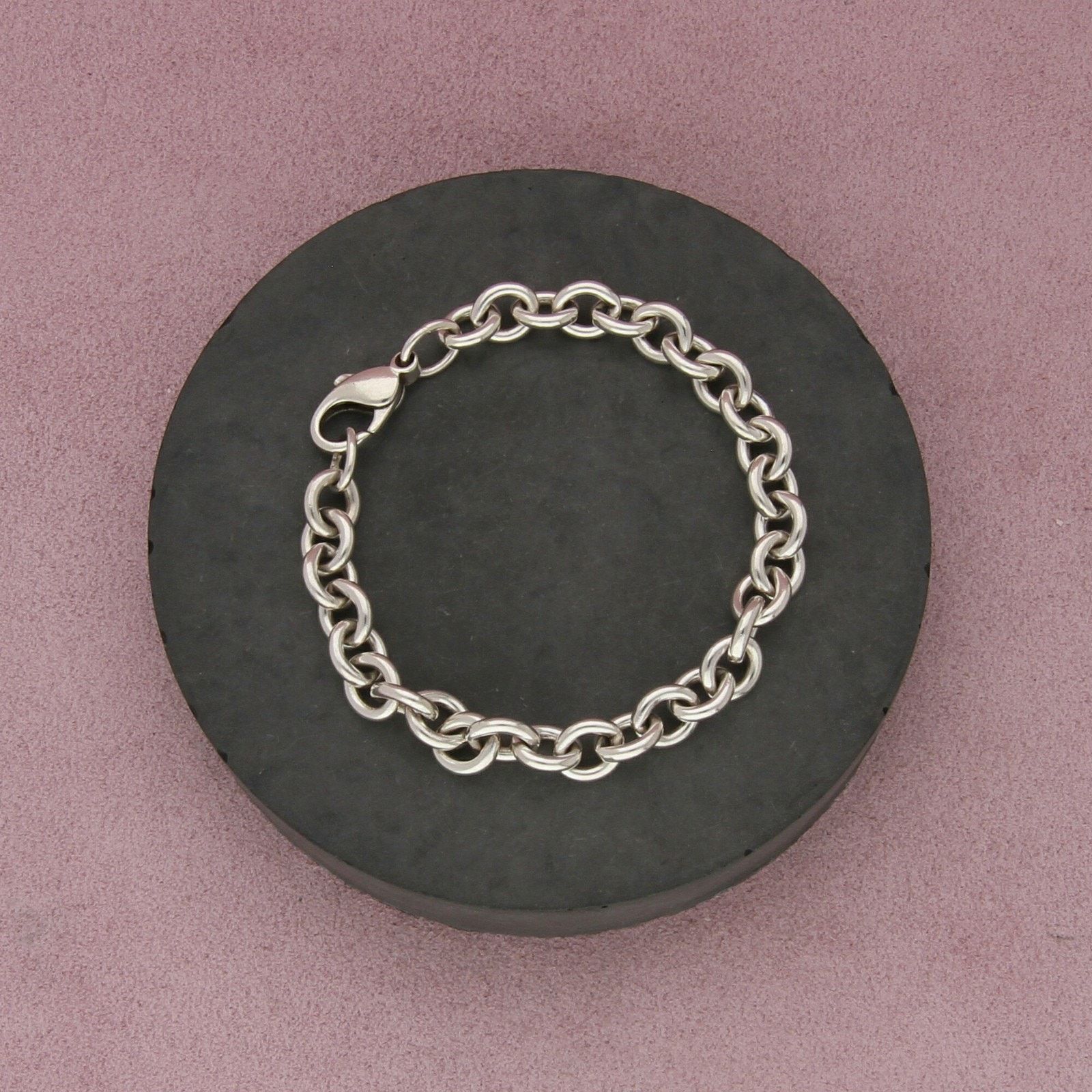 Sterling Silver sterling silver 8mm cable chain bracelet size 7in Size ONE SIZE - 1 Thumbnail