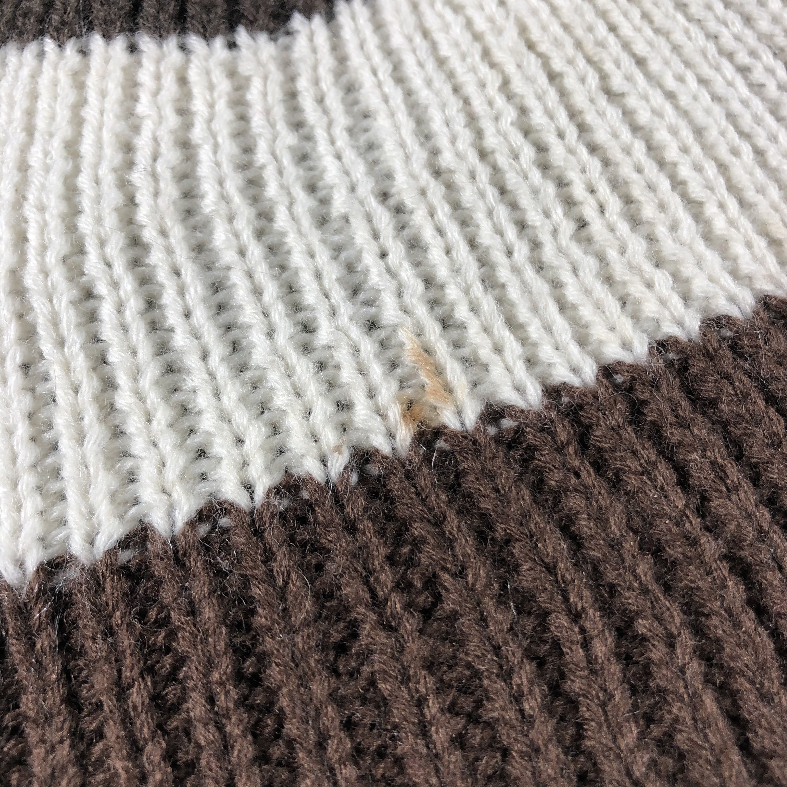 Vintage Unknown Stripe Knit Beanie Snow Hat Snow Cap -D808 Size ONE SIZE - 5 Thumbnail