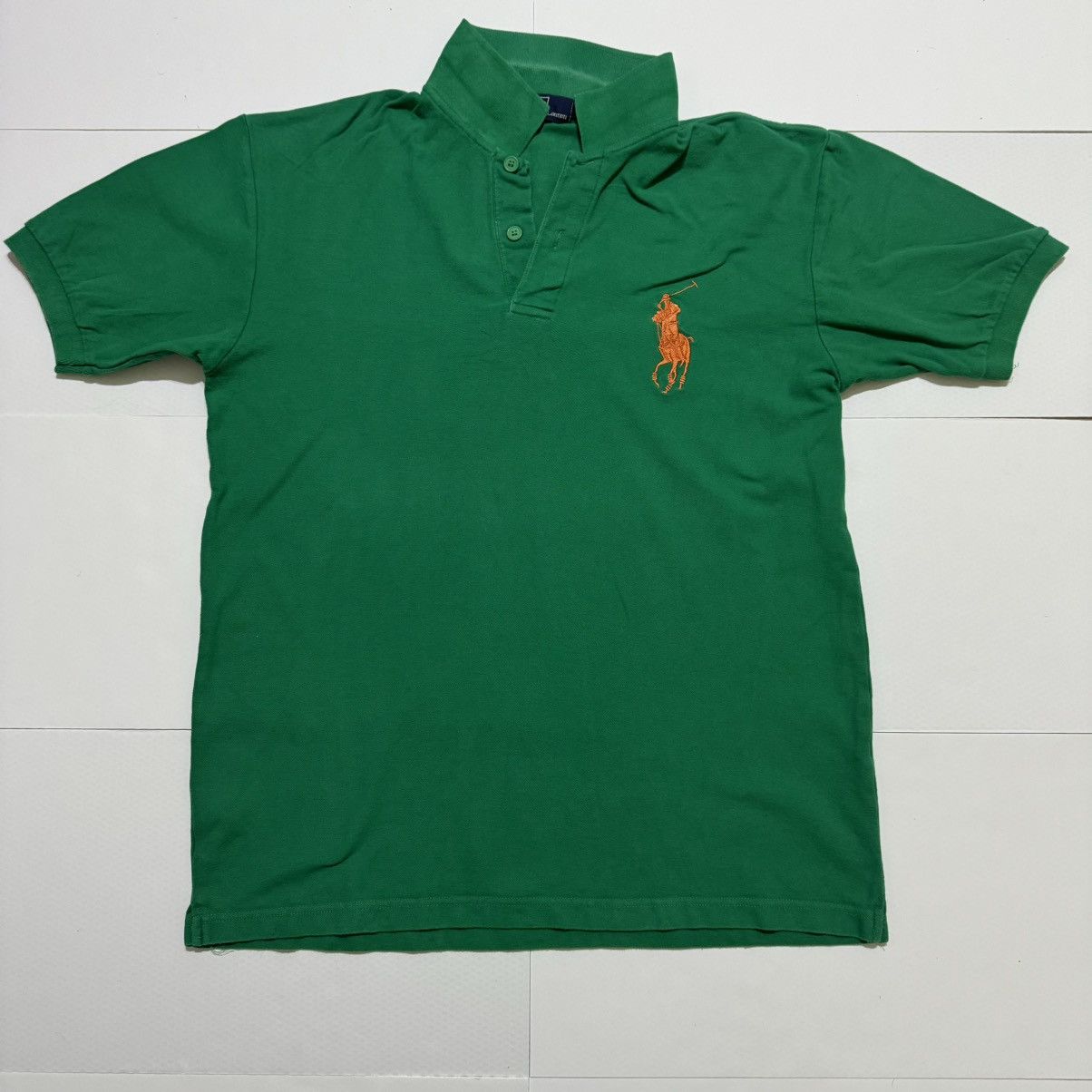 Polo Ralph Lauren × Vintage Polo Ralph Lauren Men’s Green Polo T-shirt Big Pony Size S Size US S / EU 44-46 / 1 - 1 Thumbnail