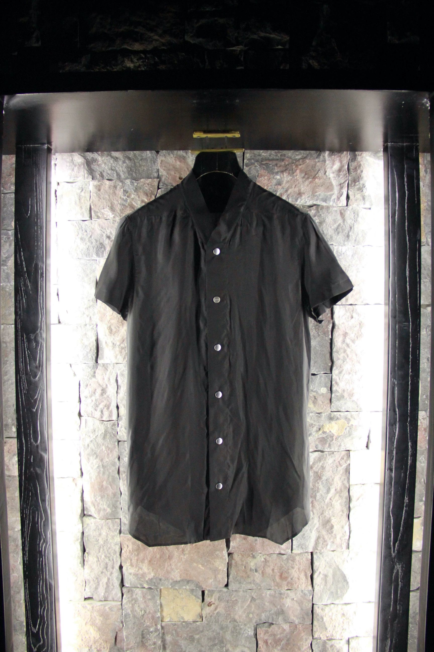 Rick Owens Rick Owens Black Button Ups Men m Size US M / EU 48-50 / 2 - 1 Thumbnail