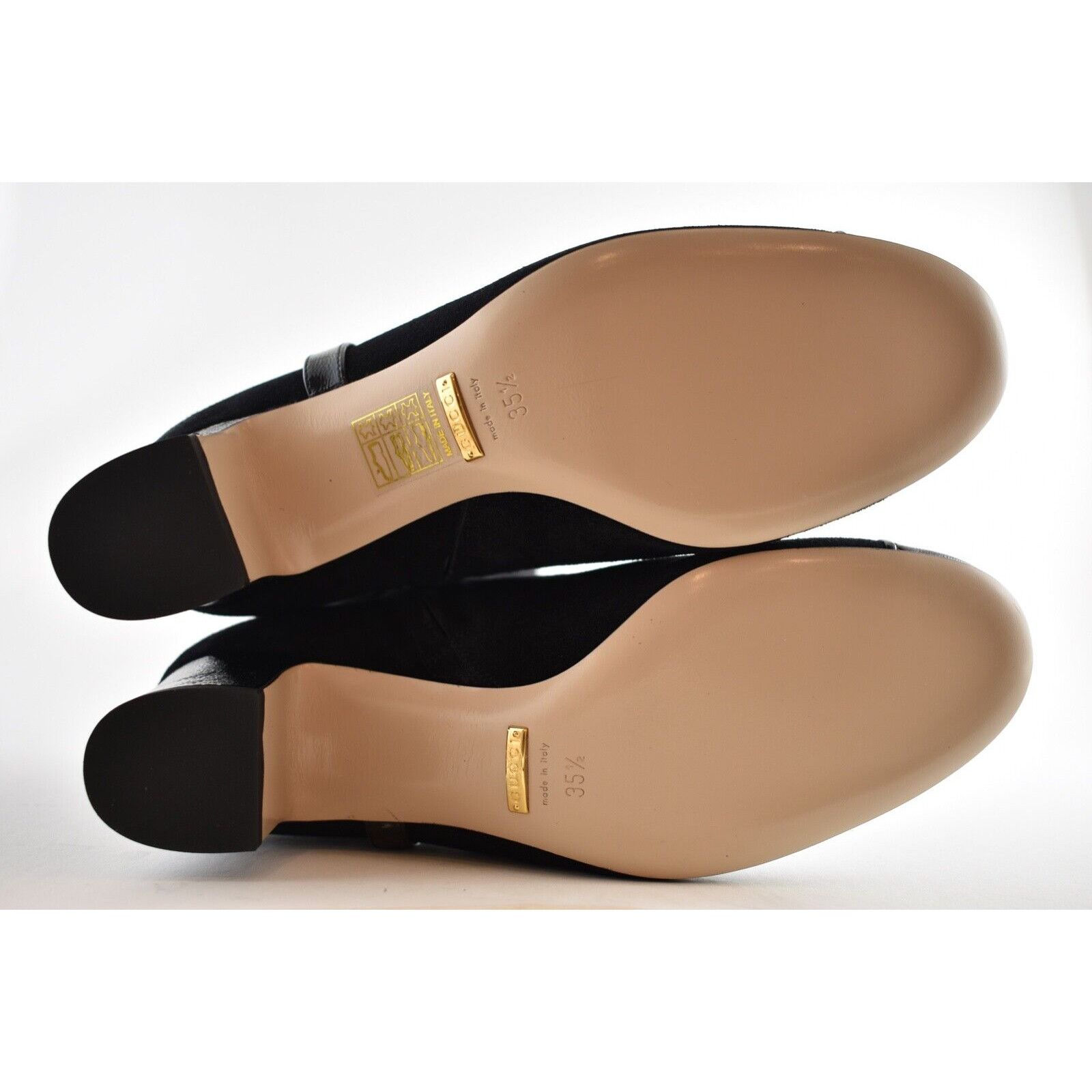 Gucci Gucci Geraldine 55 Black Suede Patent GG Gold Logo Low Size US 5.5 / IT 35.5 - 12 Thumbnail