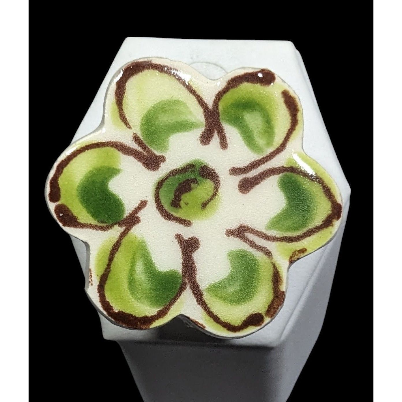 Other Vintage Retro Handmade Ceramic Green Floral Adjustable Ring Size ONE SIZE - 1 Thumbnail