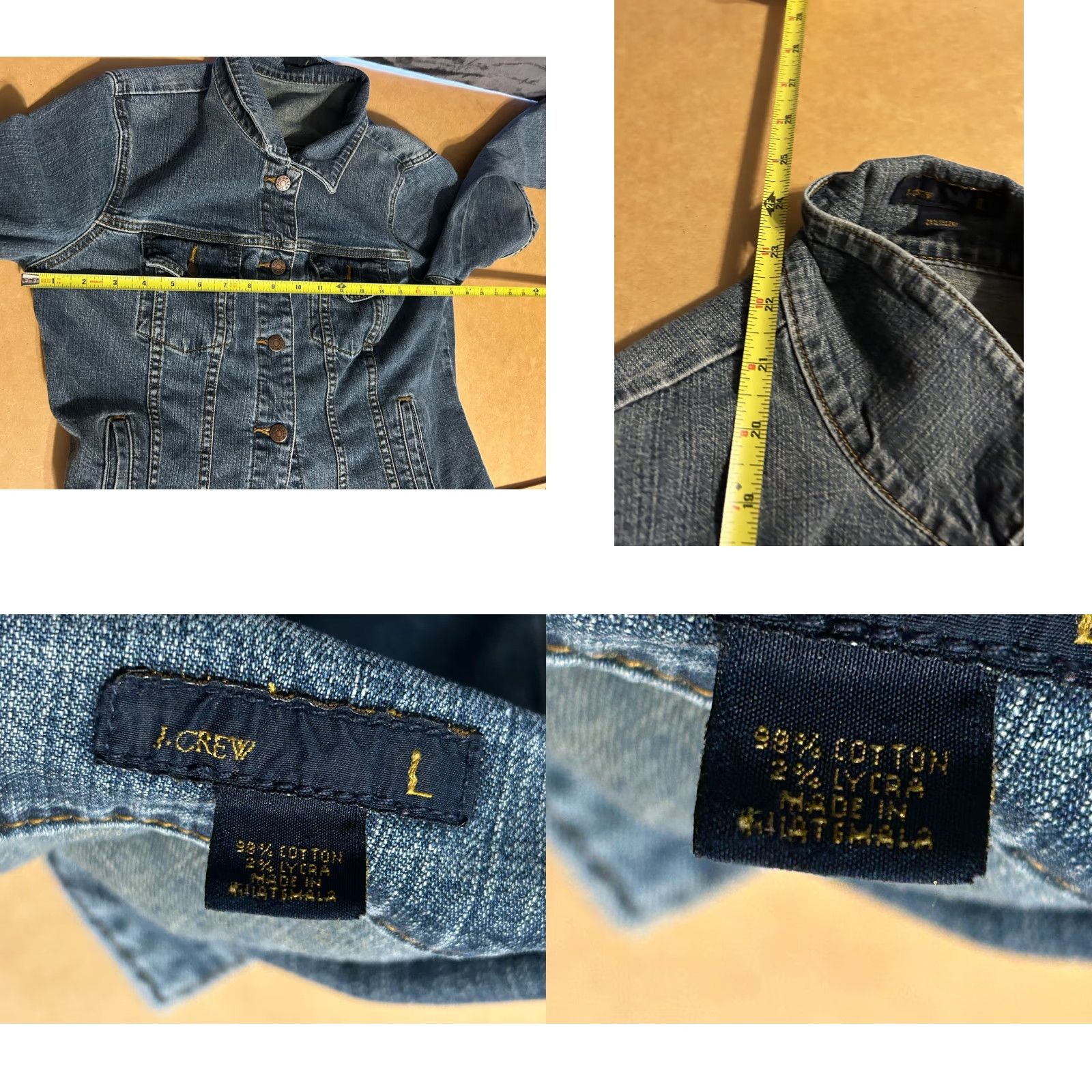 J.Crew VINTAGE J. Crew Blue Denim Jean Jacket Women Large Trucker Style Style#63092 Pockets Jeans Jacket Size 36" / US 14 / IT 50 - 10 Thumbnail