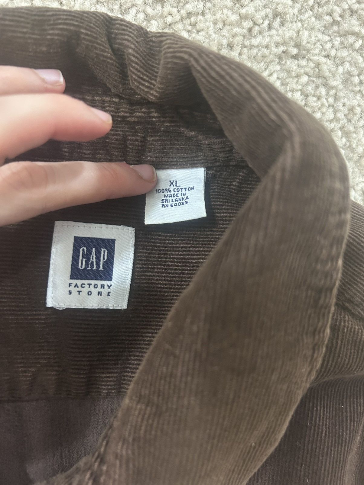 Gap GAP y2k brown corduroy button down XL Size US XL / EU 56 / 4 - 3 Thumbnail