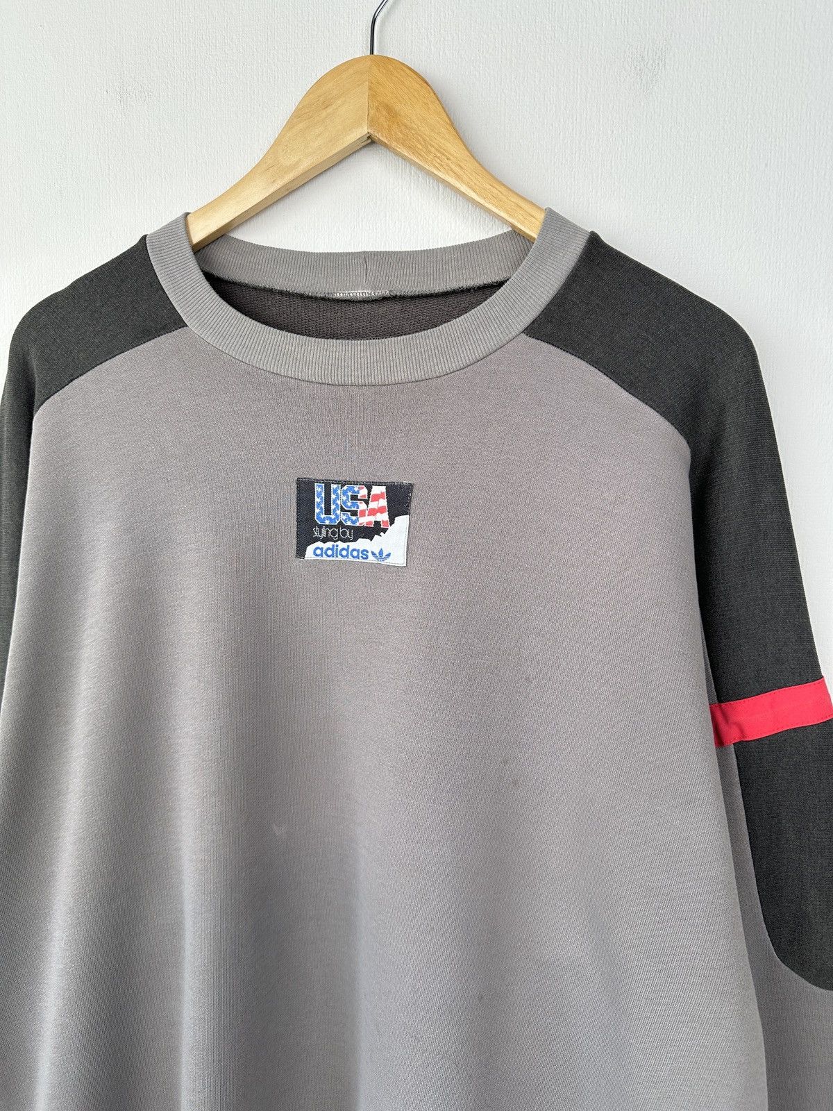 Adidas Vintage 90s ADIDAS USA Crewneck Baggy Sweatshirt Size US L / EU 52-54 / 3 - 3 Thumbnail