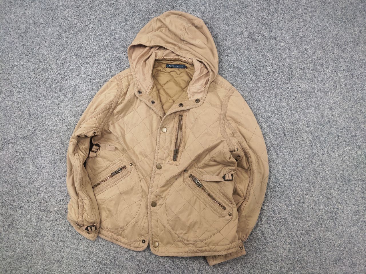 Ralph Lauren Rare Vintage 90's Ralph Lauren Quilted Beige Workwear Jacket Size US S / EU 44-46 / 1 - 3 Thumbnail