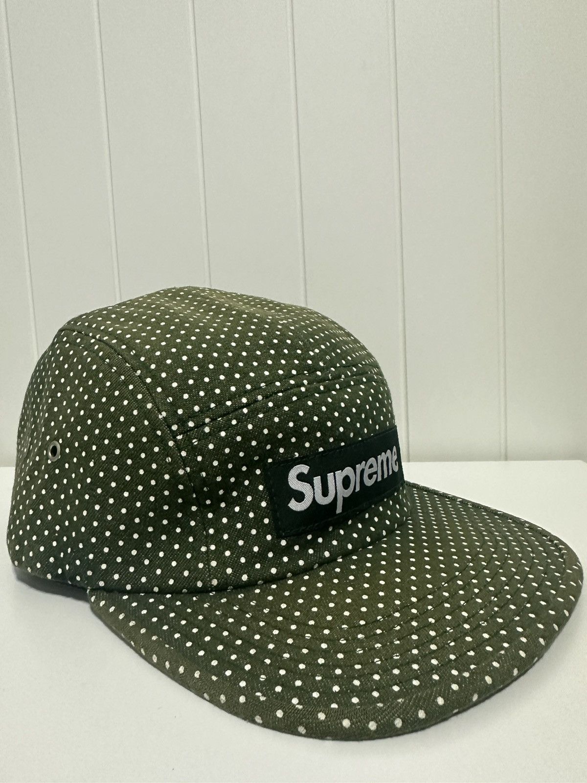 Supreme Supreme Denim Dot Camp 5 Panel Cap - Olive (SS11) Size ONE SIZE - 2 Thumbnail