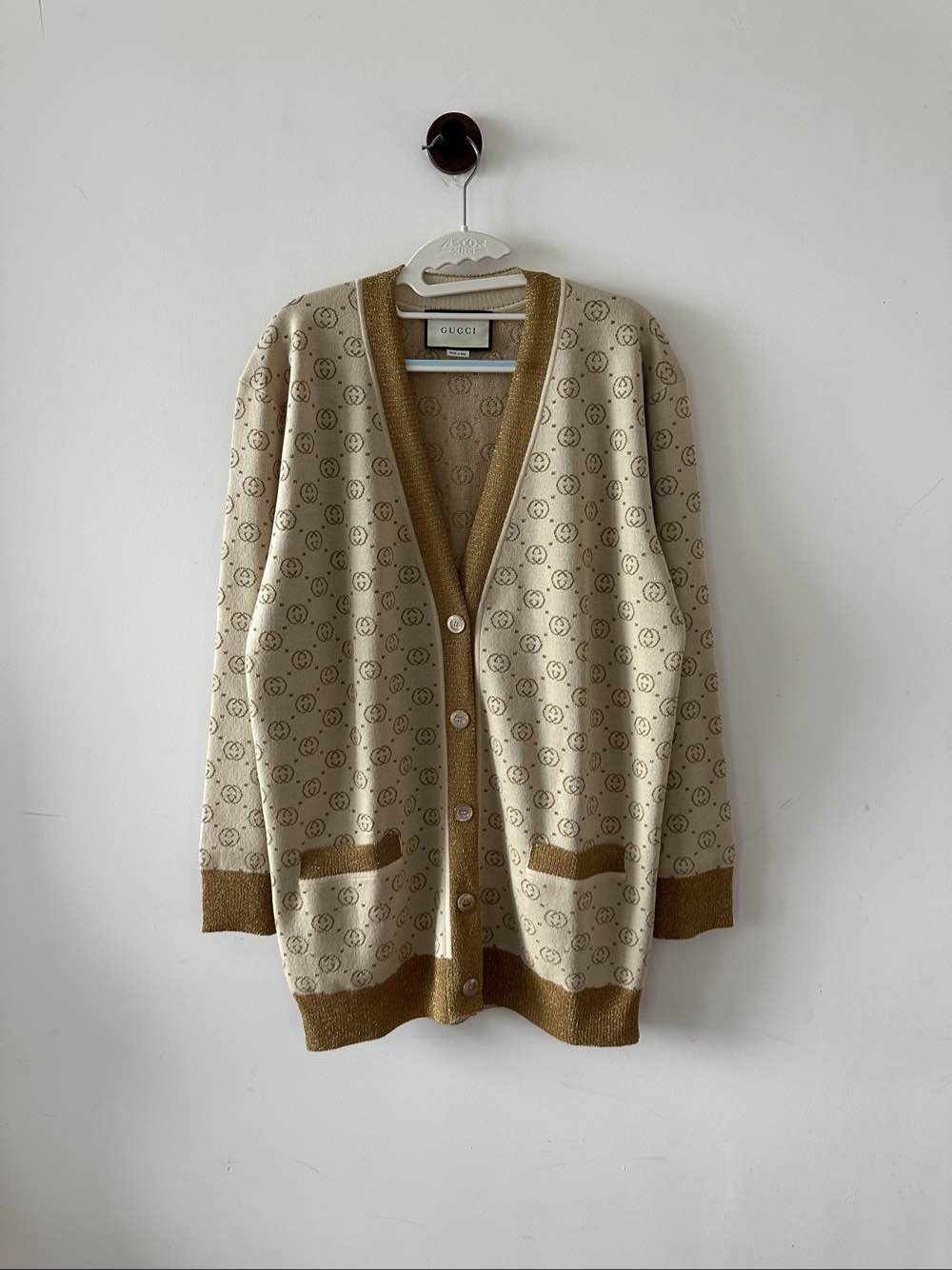 Gucci Gucci GG Metallic Wool Cardigan Size S Size S / US 4 / IT 40 - 1 Thumbnail