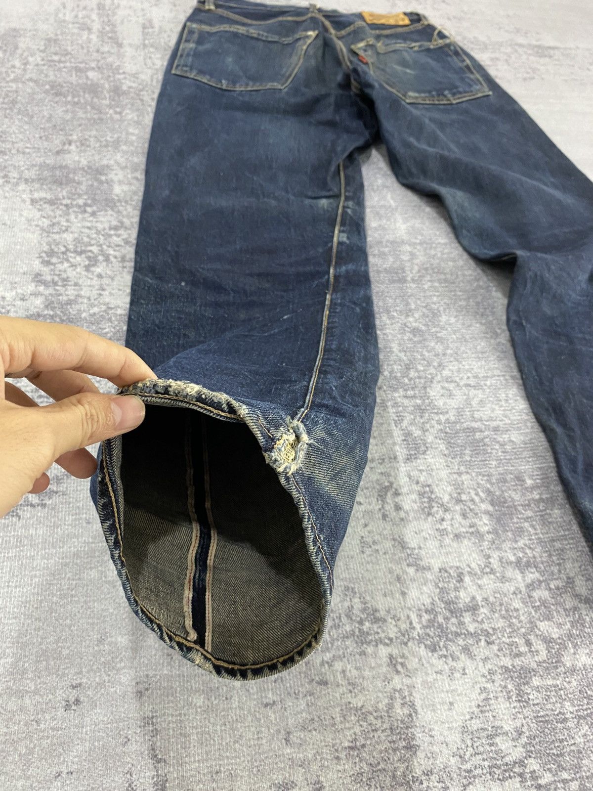 KOJIMA GENES 90s vintage raw denim selvedge jeans wash & wears Size US 29 - 17 Thumbnail